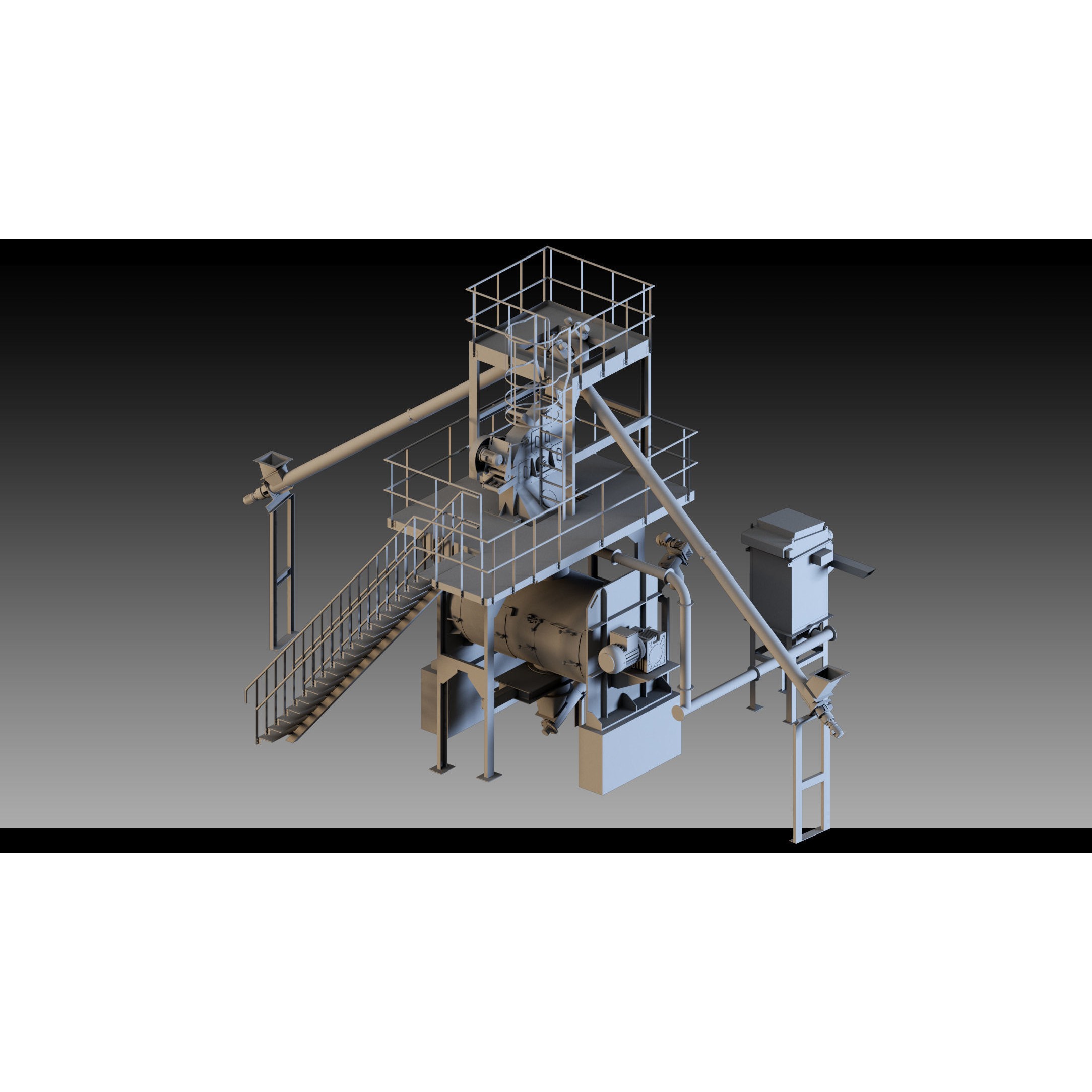 Factory Units and Industrial Shed - High Detail 3D Model