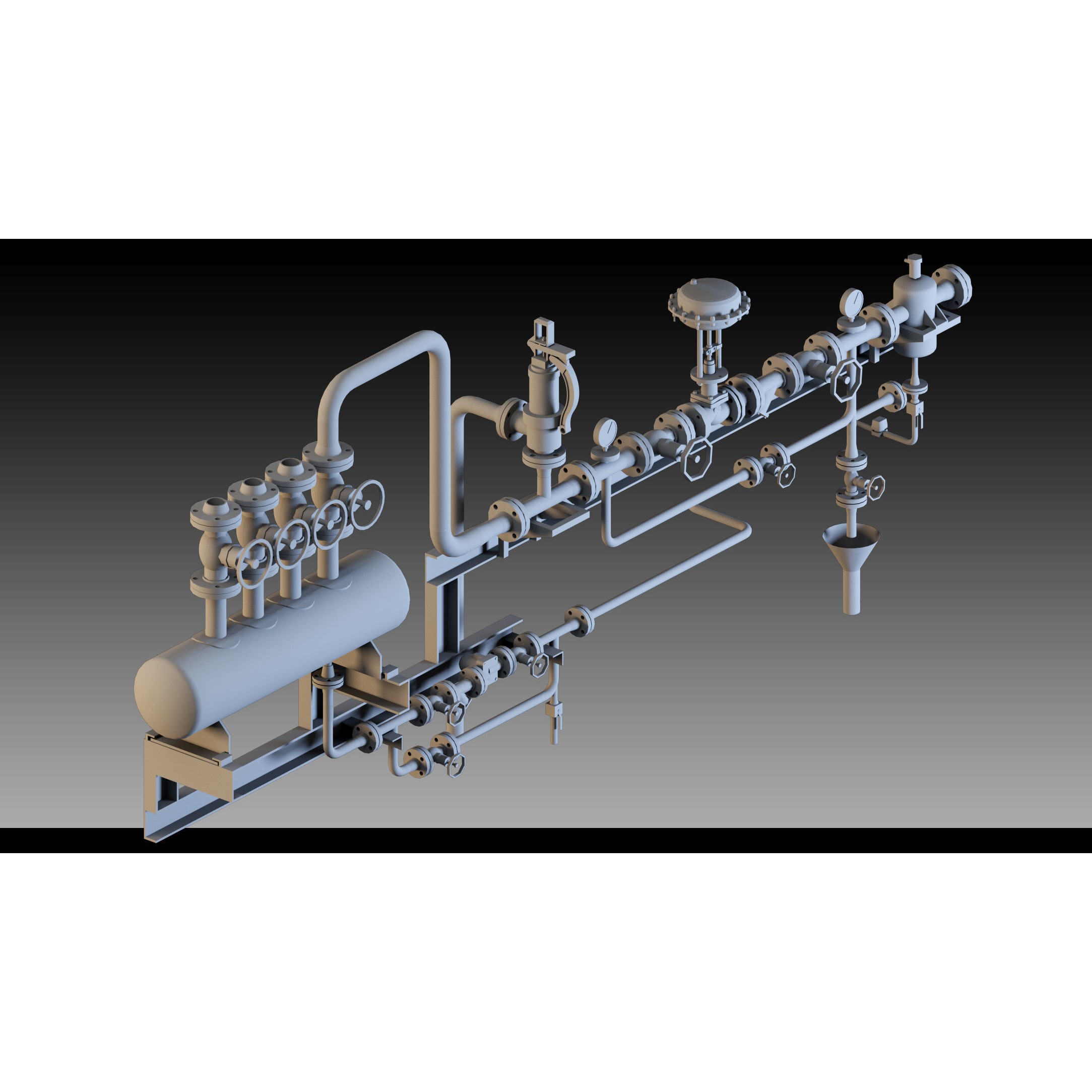Factory Units and Industrial Shed - High Detail 3D Model - View 17