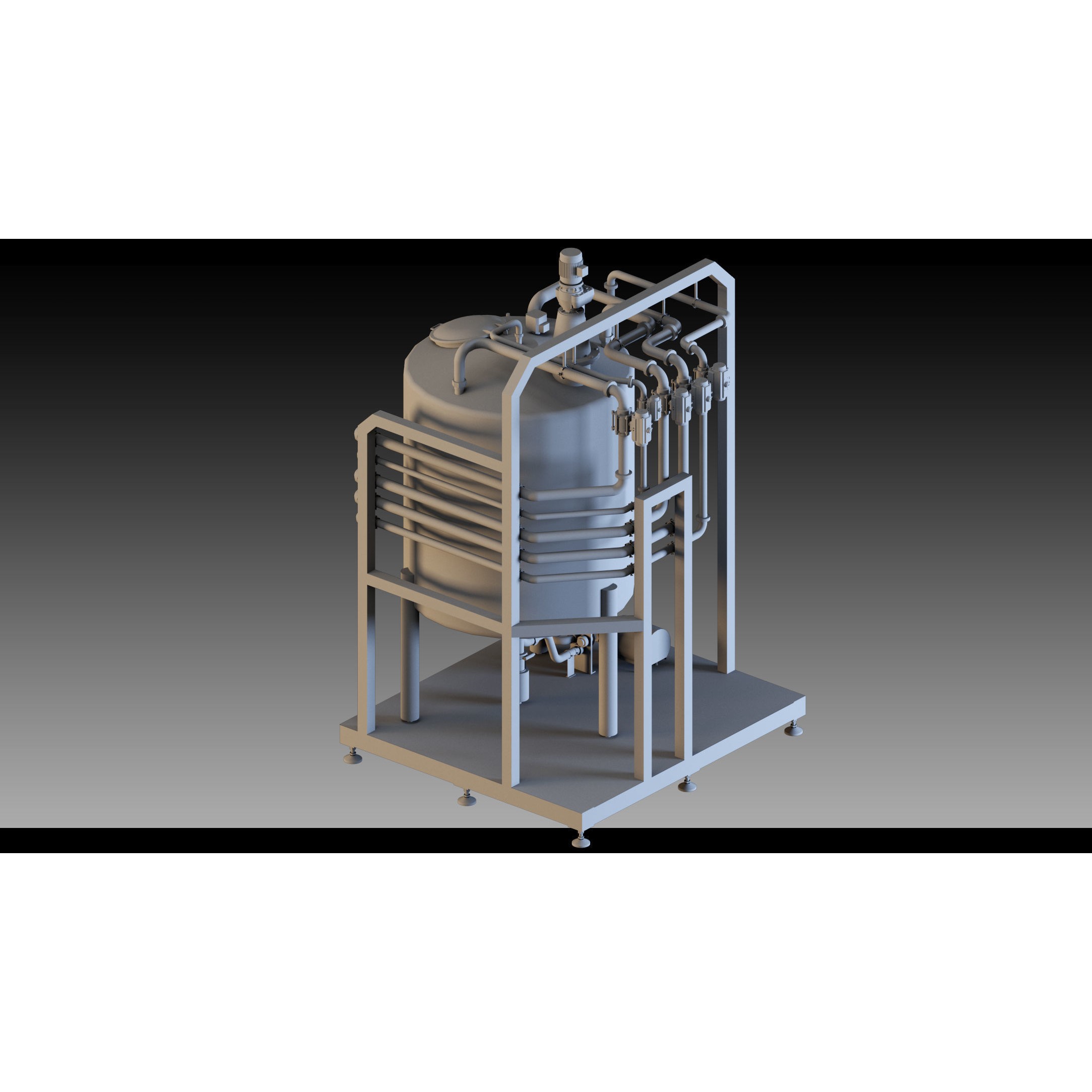 Factory Units and Industrial Shed - High Detail 3D Model - View 18