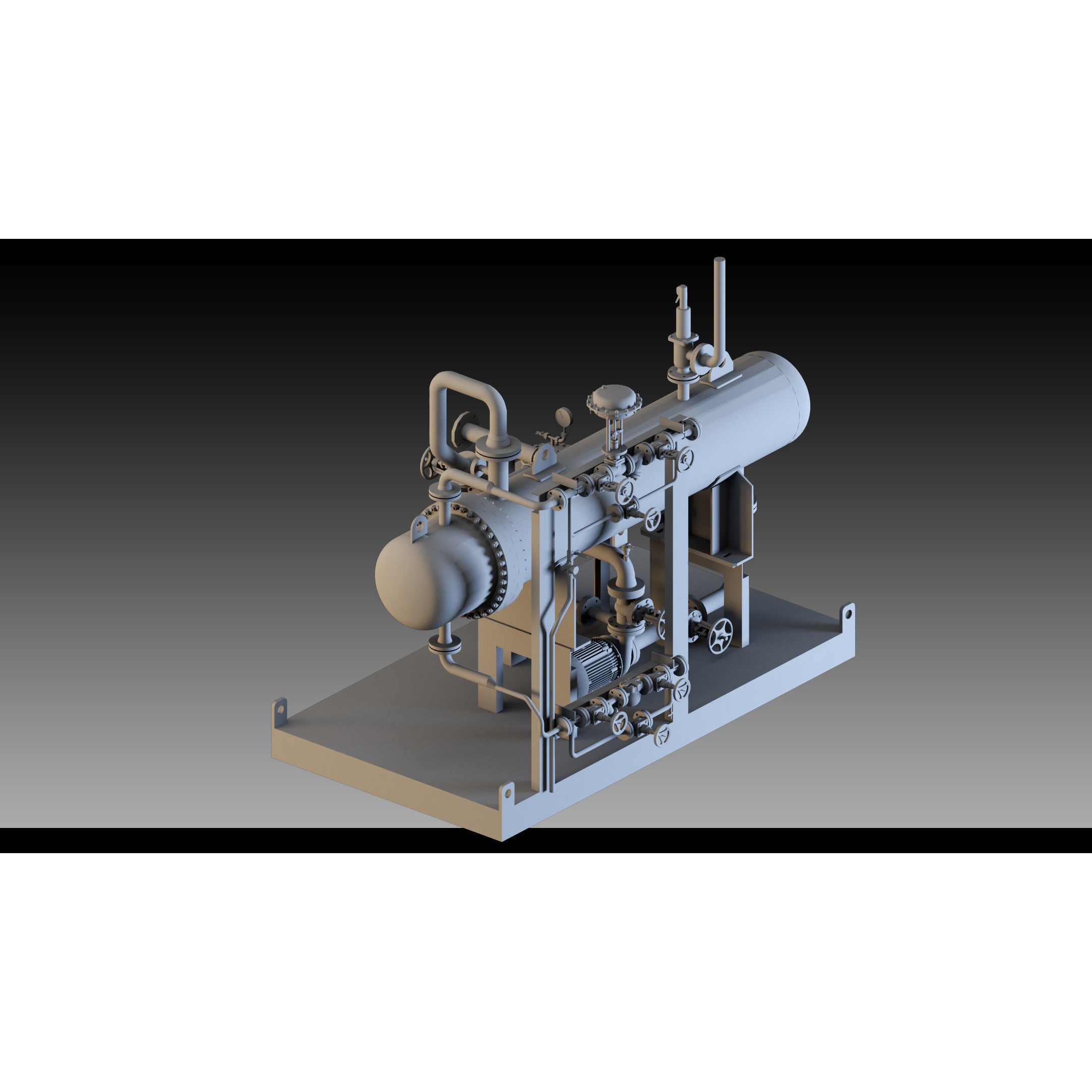 Factory Units and Industrial Shed - High Detail 3D Model - View 3