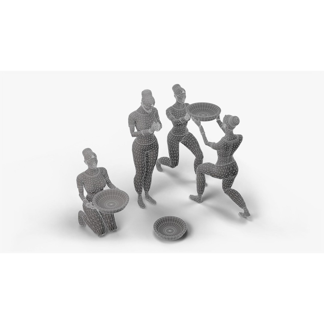 Female Statue 3D Model – Low Poly PBR Game Asset, FBX, OBJ - View 26
