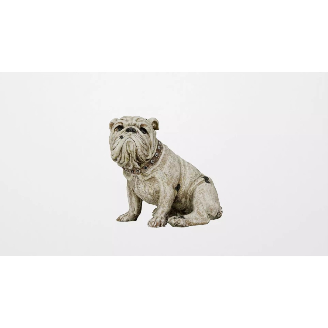 Clay Dog Decoration 3D Model – High Poly PBR Asset, FBX - View 2