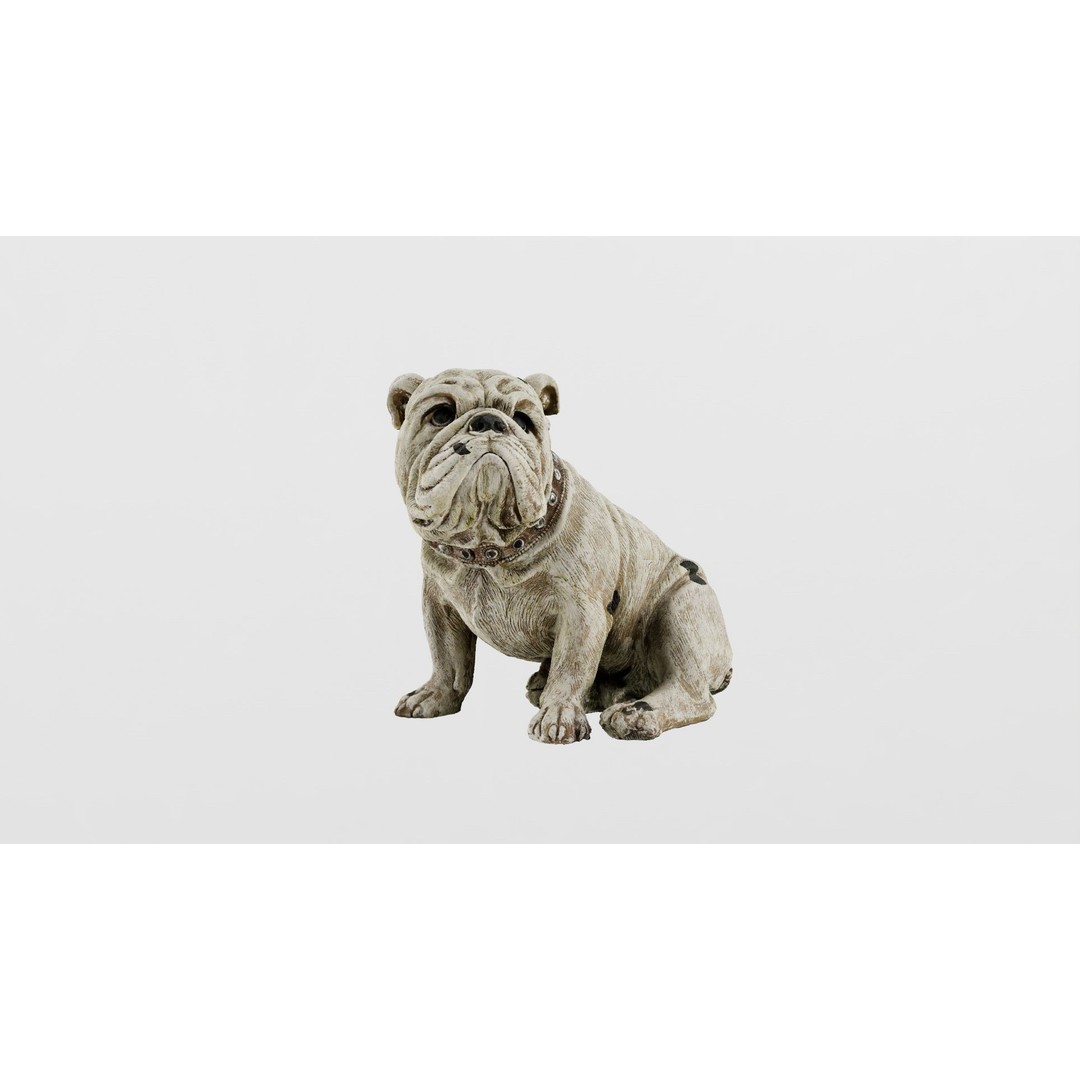 Clay Dog Decoration 3D Model – High Poly PBR Asset, FBX - View 7
