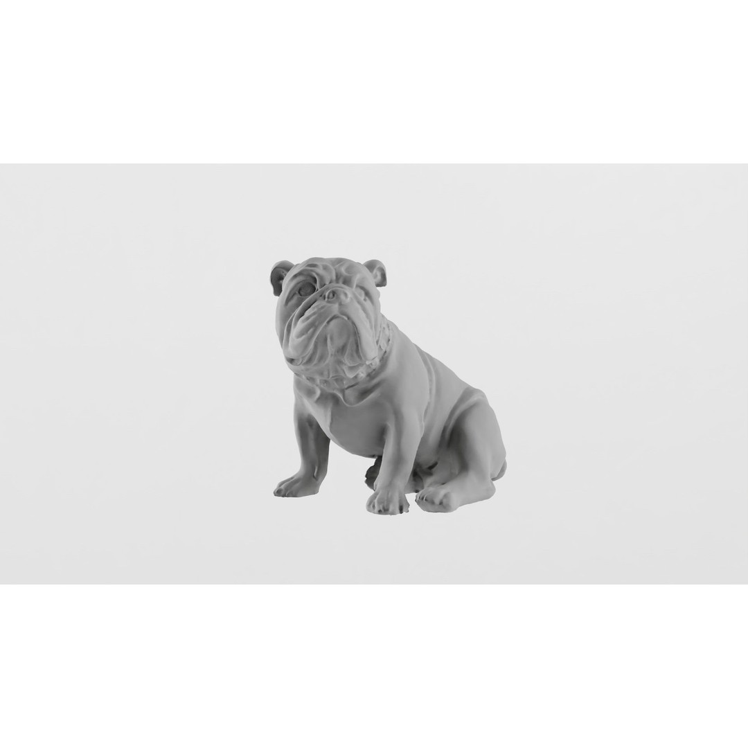 Clay Dog Decoration 3D Model – High Poly PBR Asset, FBX - View 8