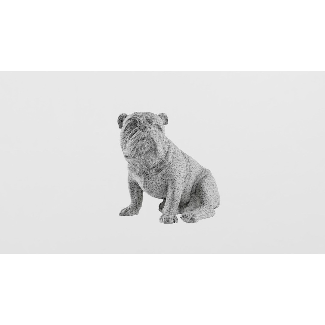 Clay Dog Decoration 3D Model – High Poly PBR Asset, FBX - View 9