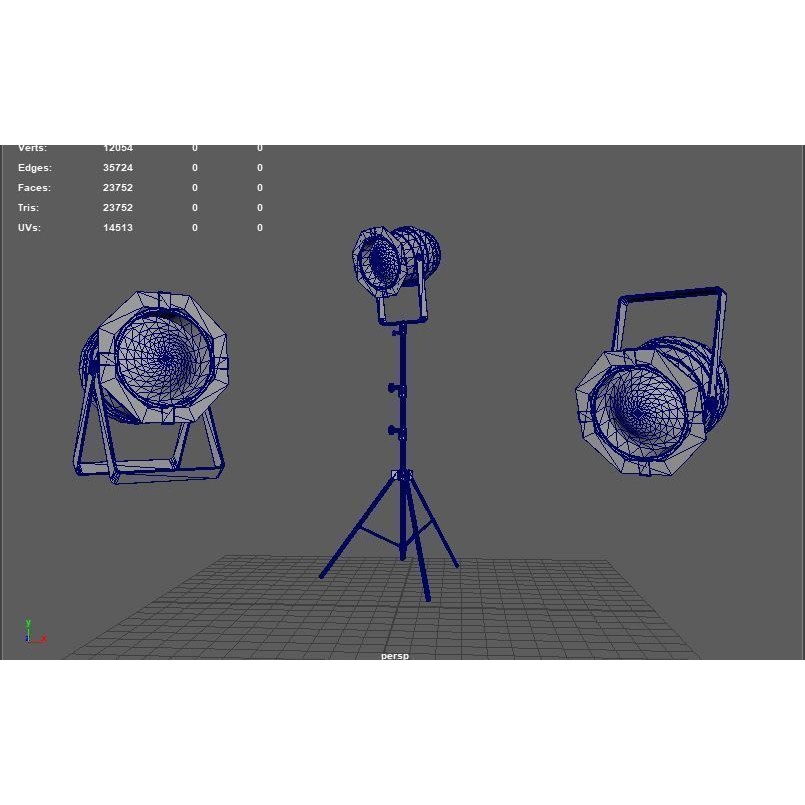 Double Tech Ltd Stage Light 3D Model – PBR Rigged Asset, FBX & OBJ Formats