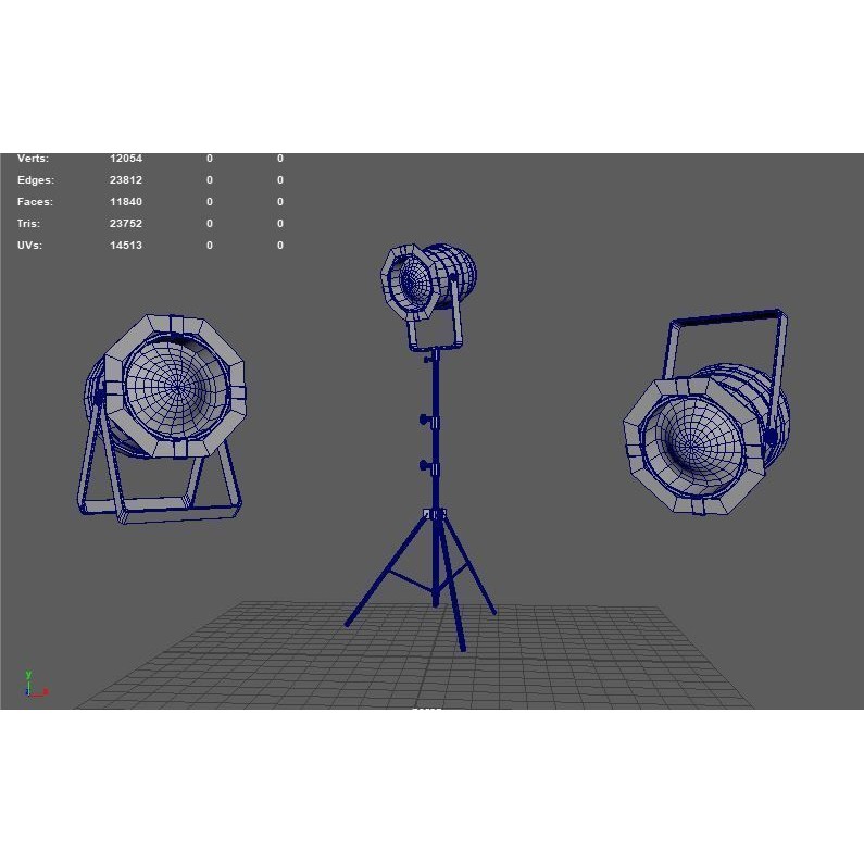 Double Tech Ltd Stage Light 3D Model – PBR Rigged Asset, FBX & OBJ Formats - View 15
