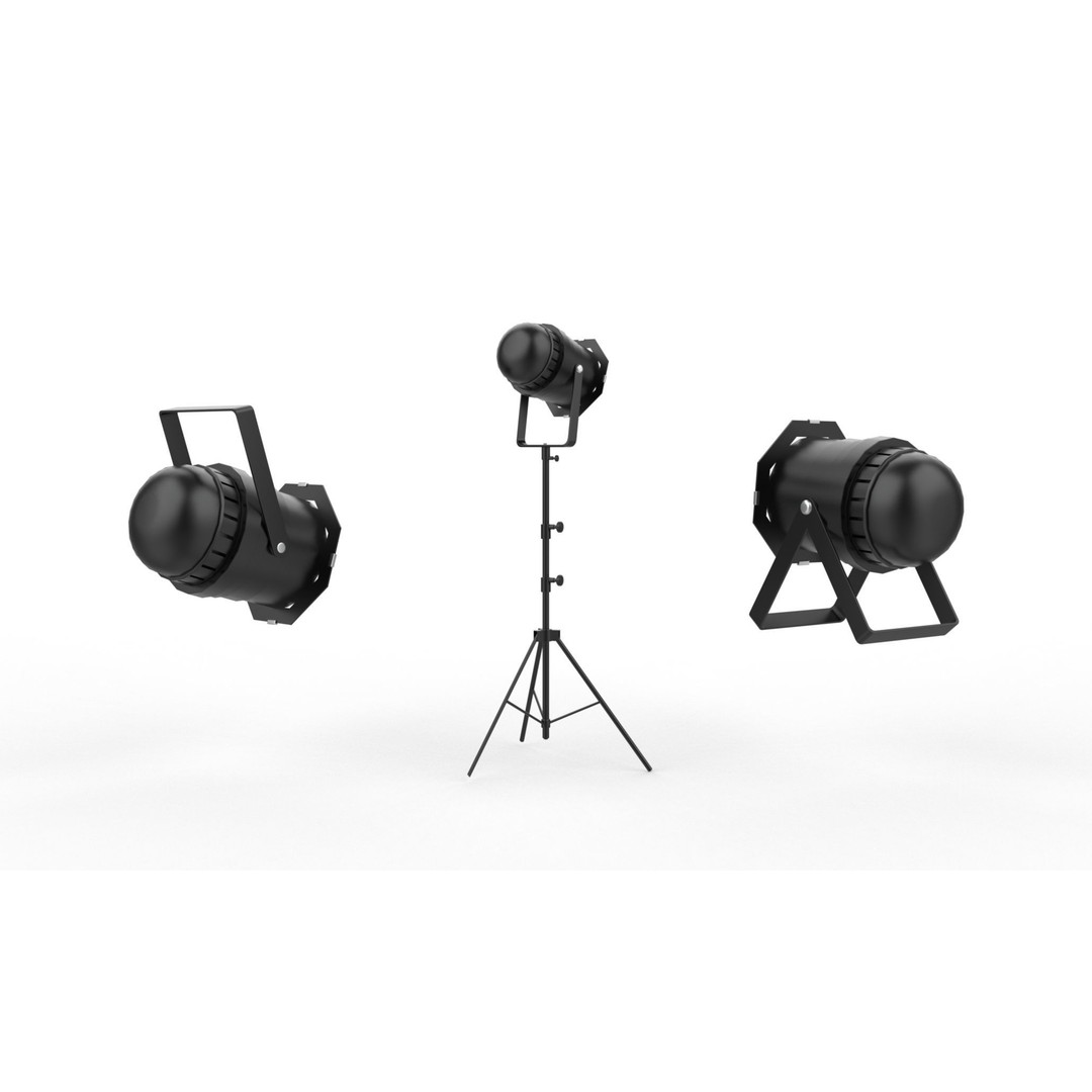 Double Tech Ltd Stage Light 3D Model – PBR Rigged Asset, FBX & OBJ Formats - View 3