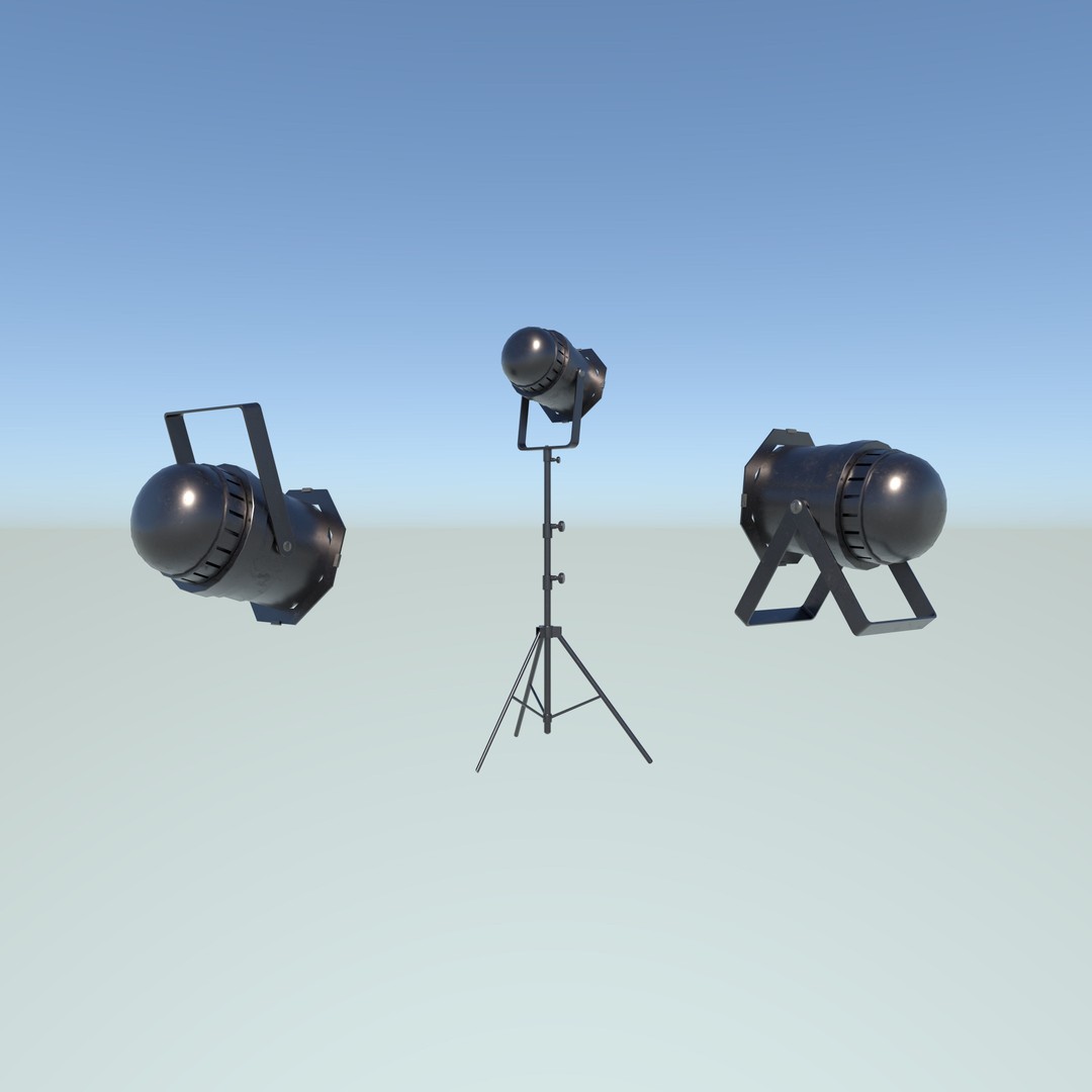 Double Tech Ltd Stage Light 3D Model – PBR Rigged Asset, FBX & OBJ Formats - View 4