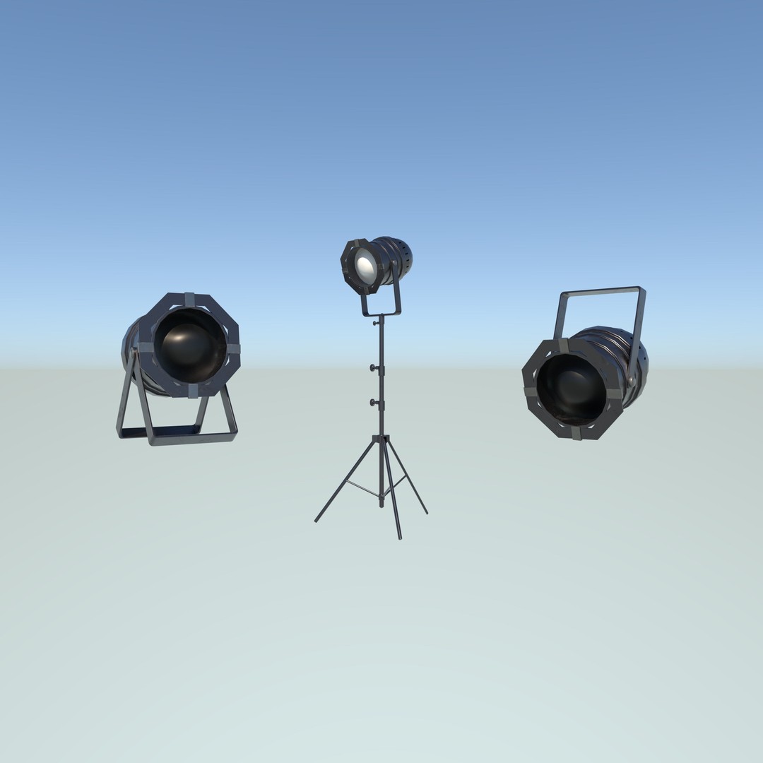 Double Tech Ltd Stage Light 3D Model – PBR Rigged Asset, FBX & OBJ Formats - View 9