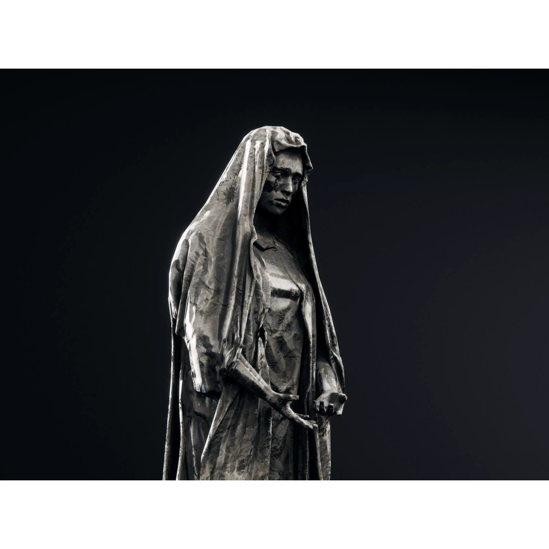 Stone Statues 3D Model – Low Poly Gothic Decoration, FBX - View 11