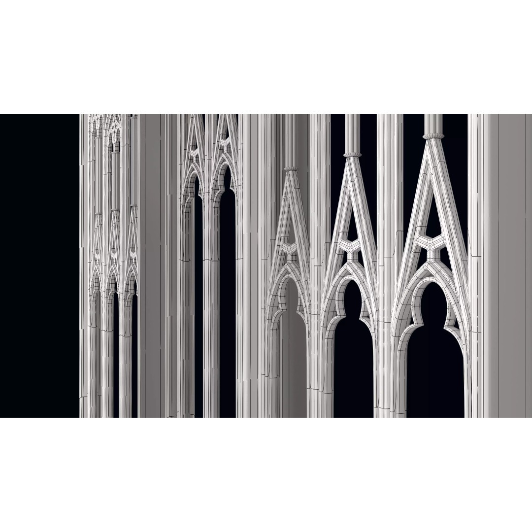 Medieval Arch 3D Model – Gothic Portal, PBR Textures, FBX - View 14