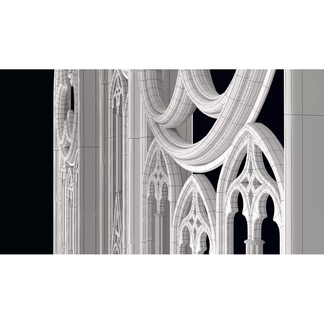 Medieval Arch 3D Model – Gothic Portal, PBR Textures, FBX - View 15