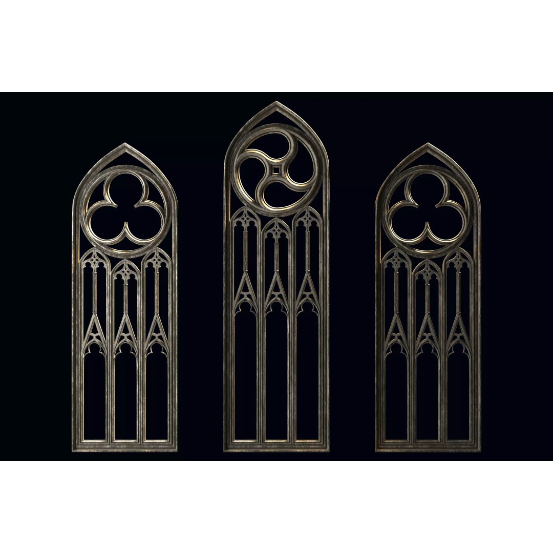 Medieval Arch 3D Model – Gothic Portal, PBR Textures, FBX - View 3