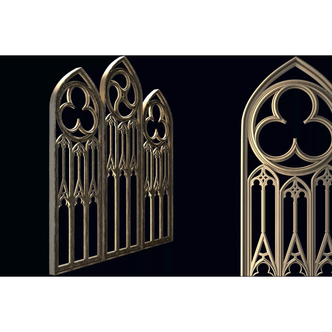 Medieval Arch 3D Model – Gothic Portal, PBR Textures, FBX - View 4