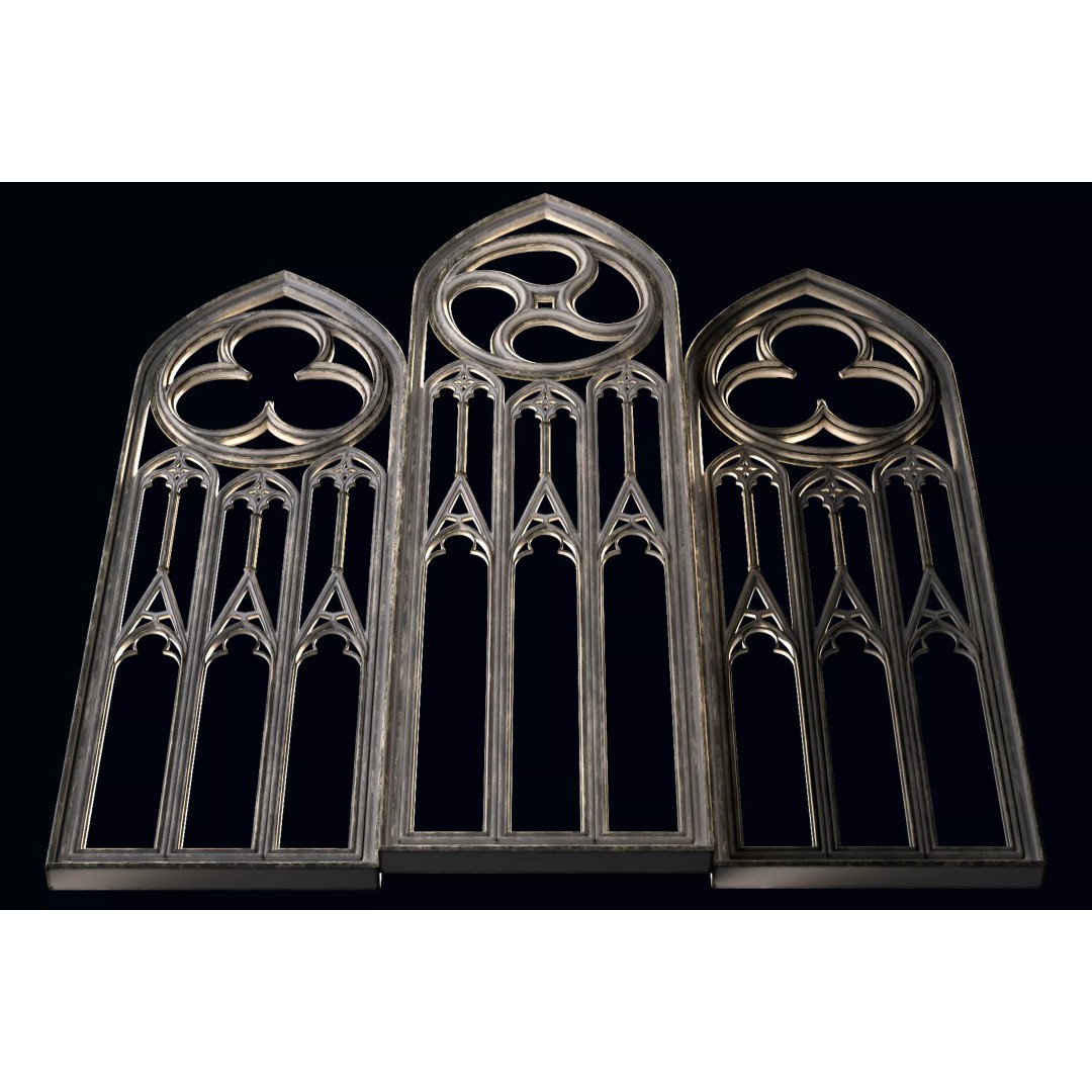Medieval Arch 3D Model – Gothic Portal, PBR Textures, FBX - View 6