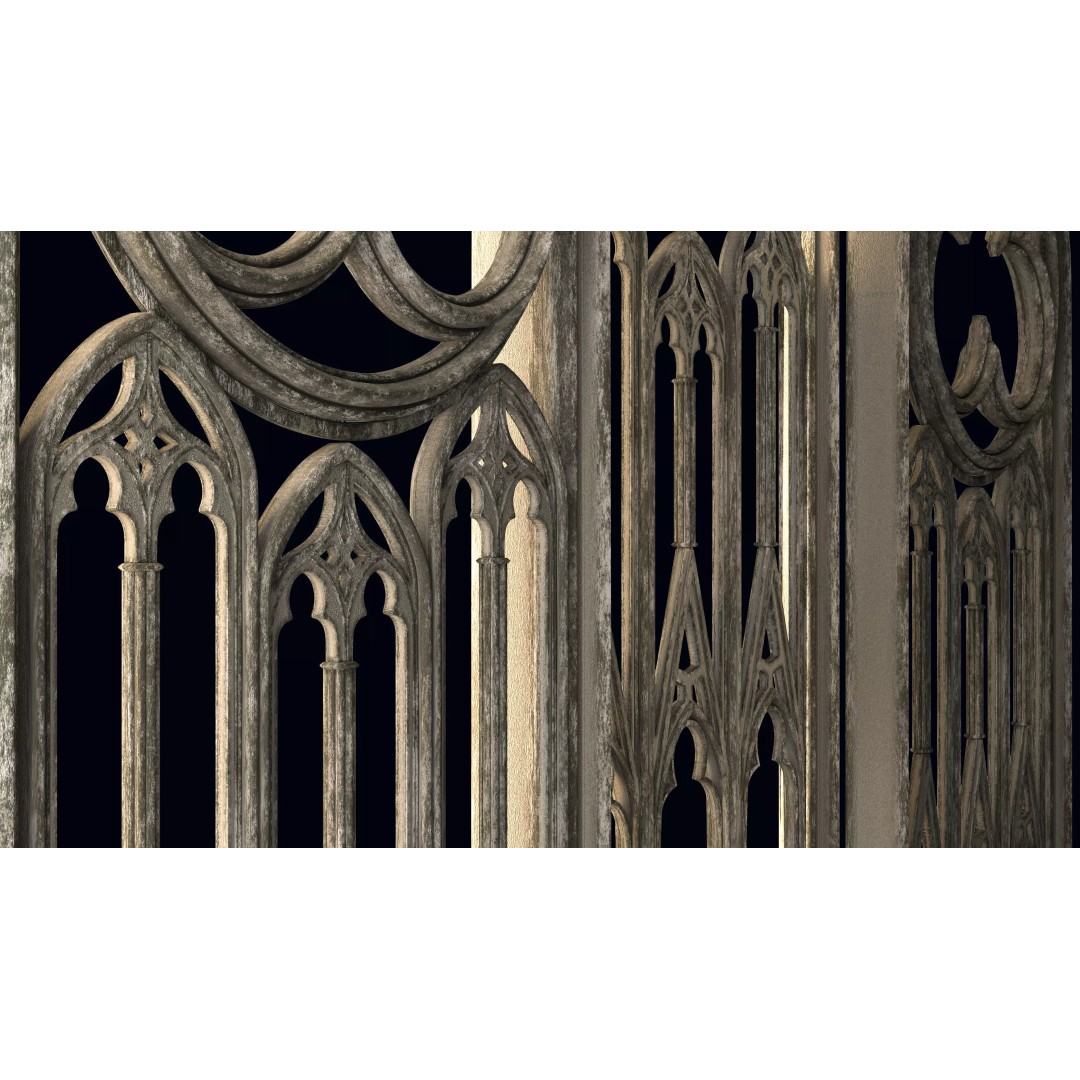 Medieval Arch 3D Model – Gothic Portal, PBR Textures, FBX - View 8