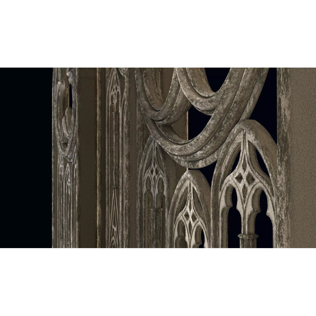 Medieval Arch 3D Model – Gothic Portal, PBR Textures, FBX - View 9