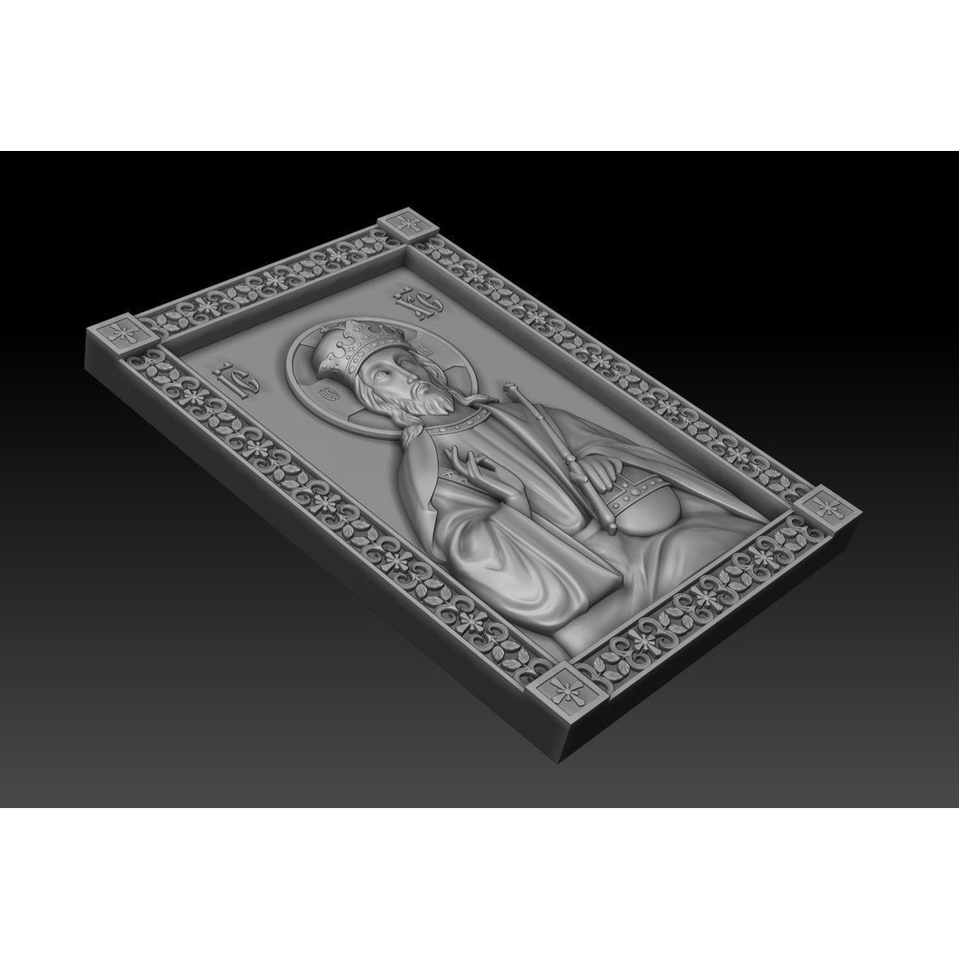 Christ Pantocrator 3D Model – Orthodox Icon for CNC Milling