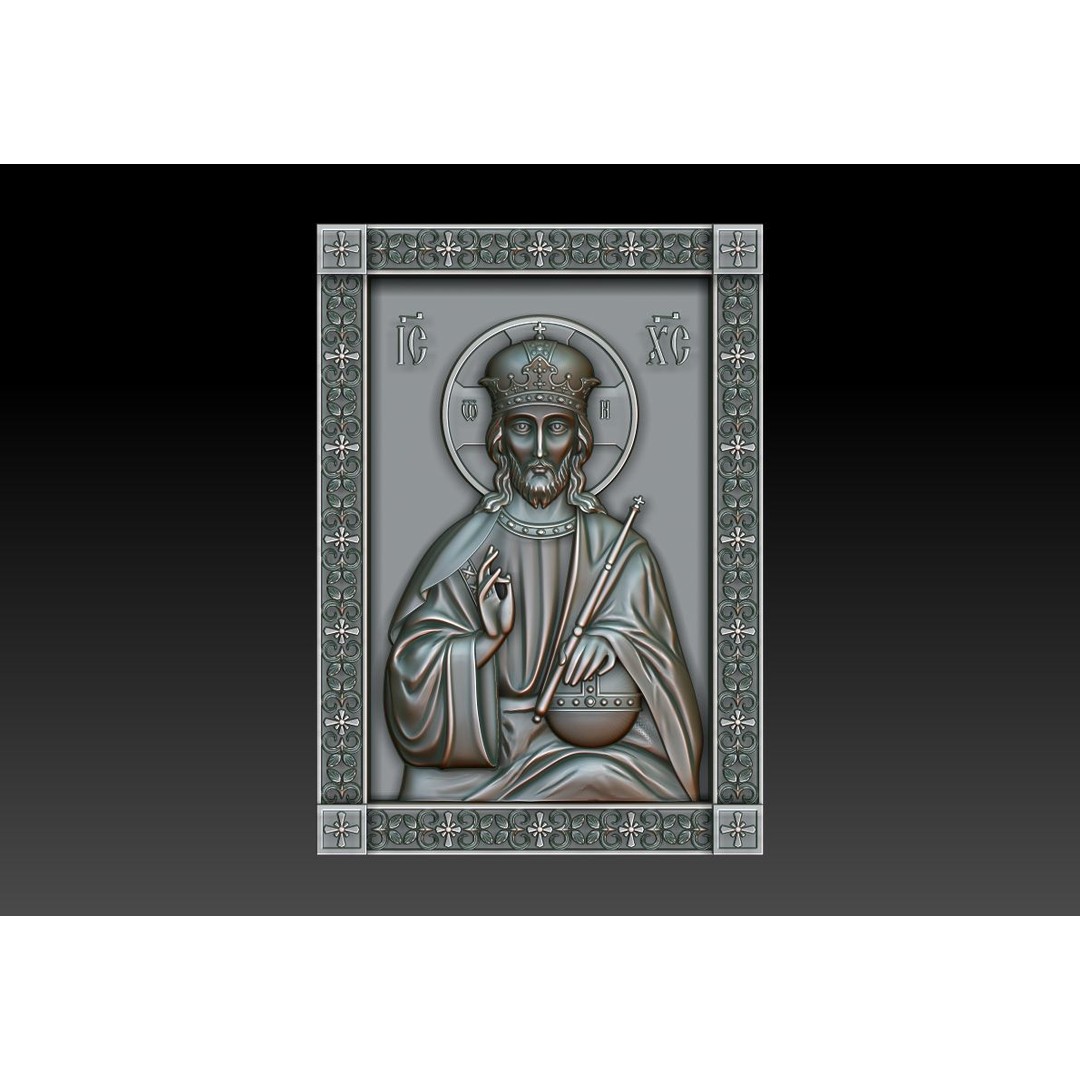 Christ Pantocrator 3D Model – Orthodox Icon for CNC Milling - View 11