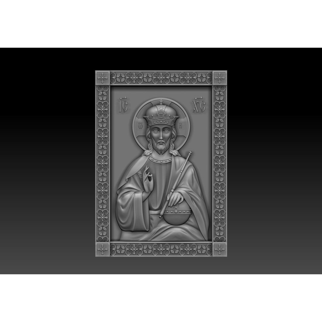 Christ Pantocrator 3D Model – Orthodox Icon for CNC Milling - View 14