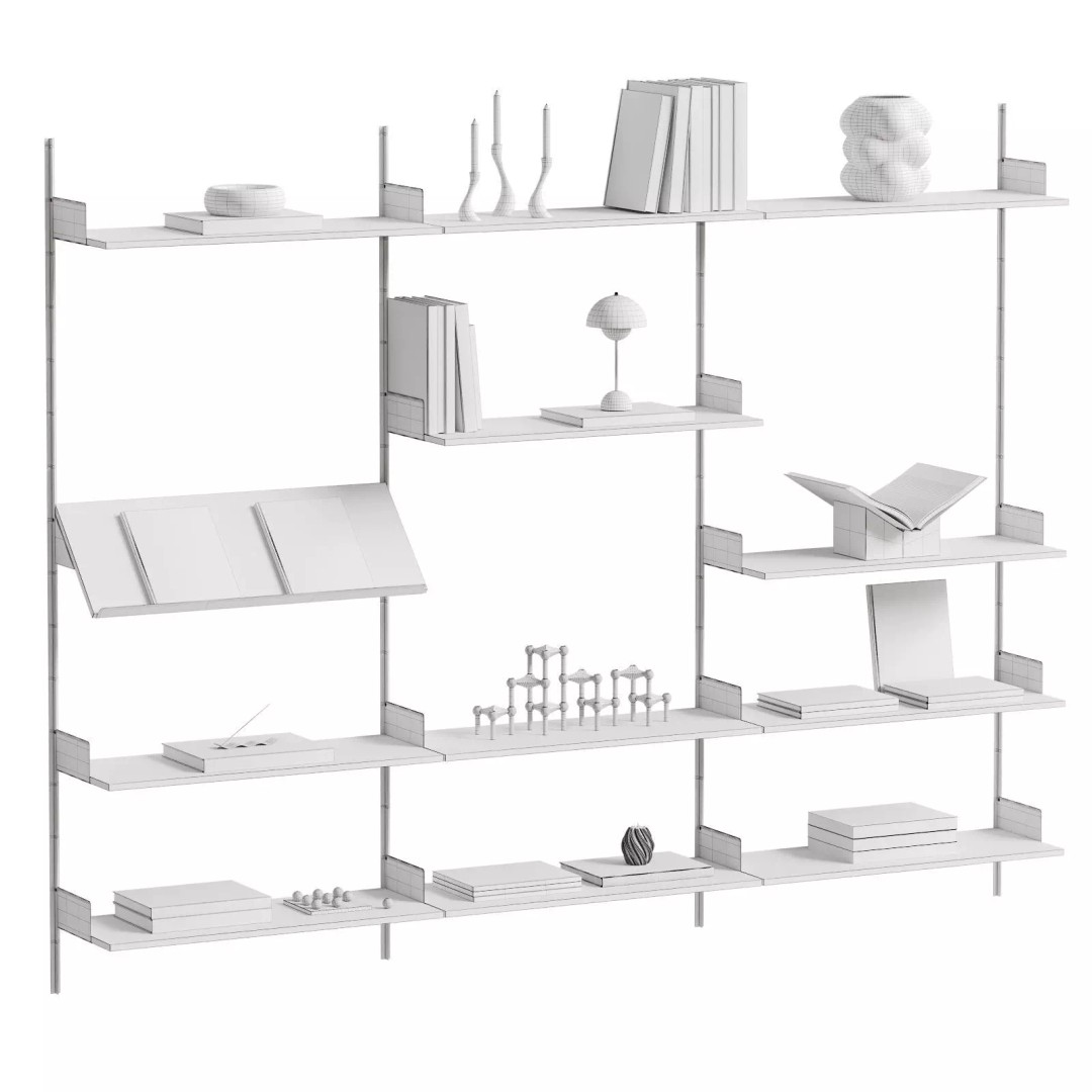 Display Shelf 3D Model – Modern Decoration with PBR Materials