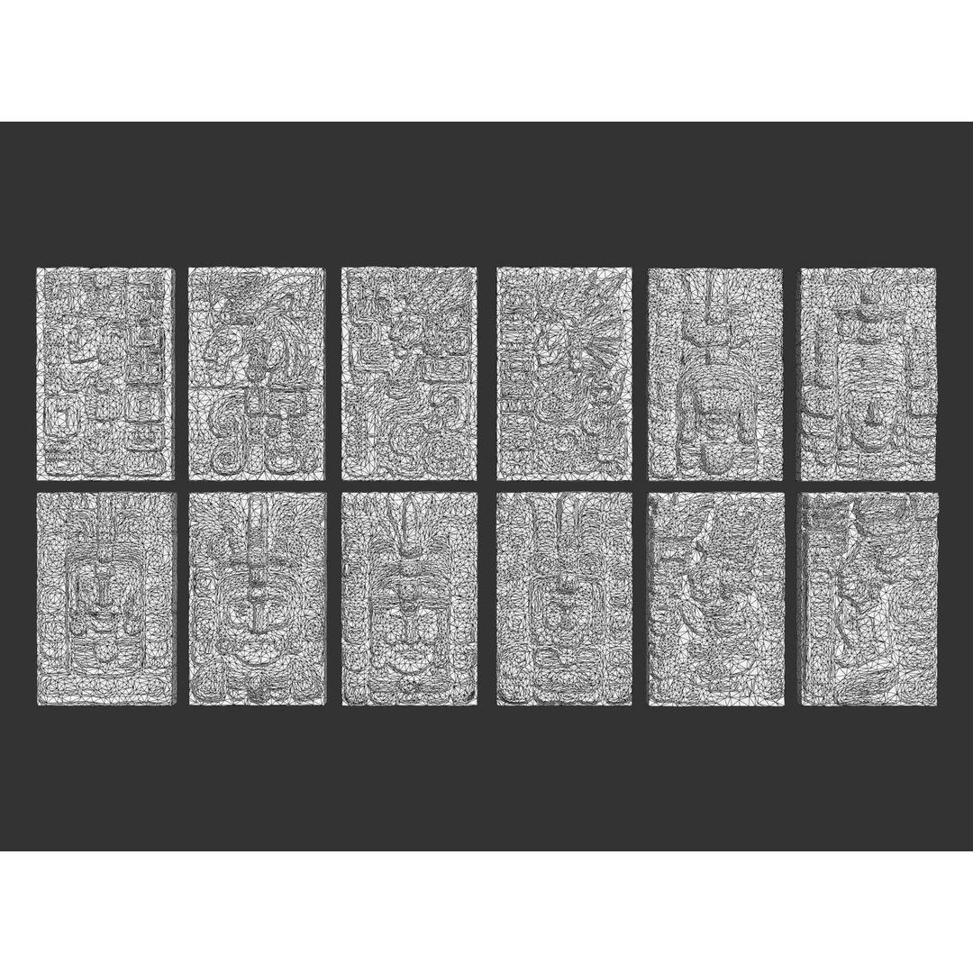 Mayan Temple Wall 3D Model – Low Poly Architectural Asset, FBX - View 5