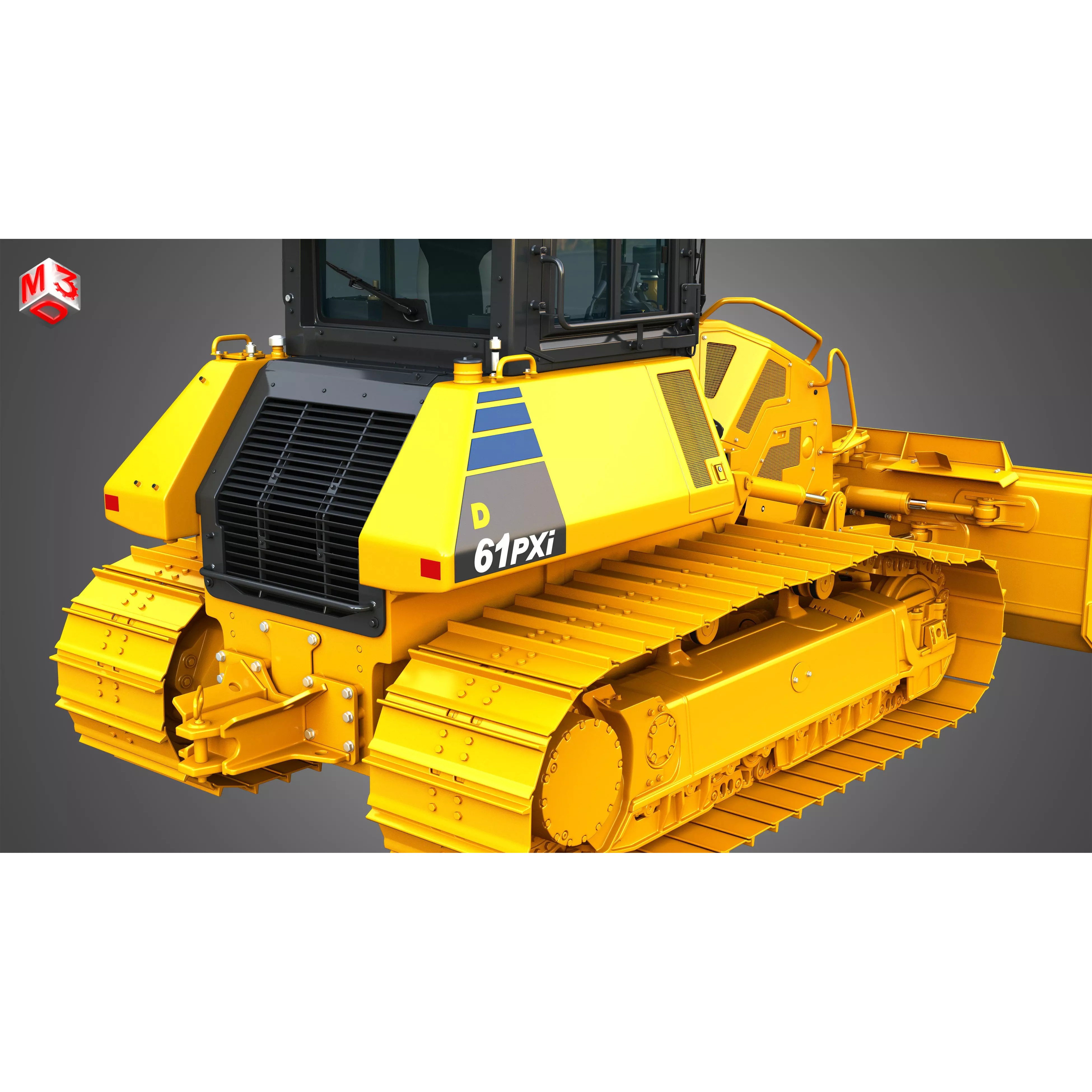 D61 PXi Crawler Dozer - High-Detail 3D Model