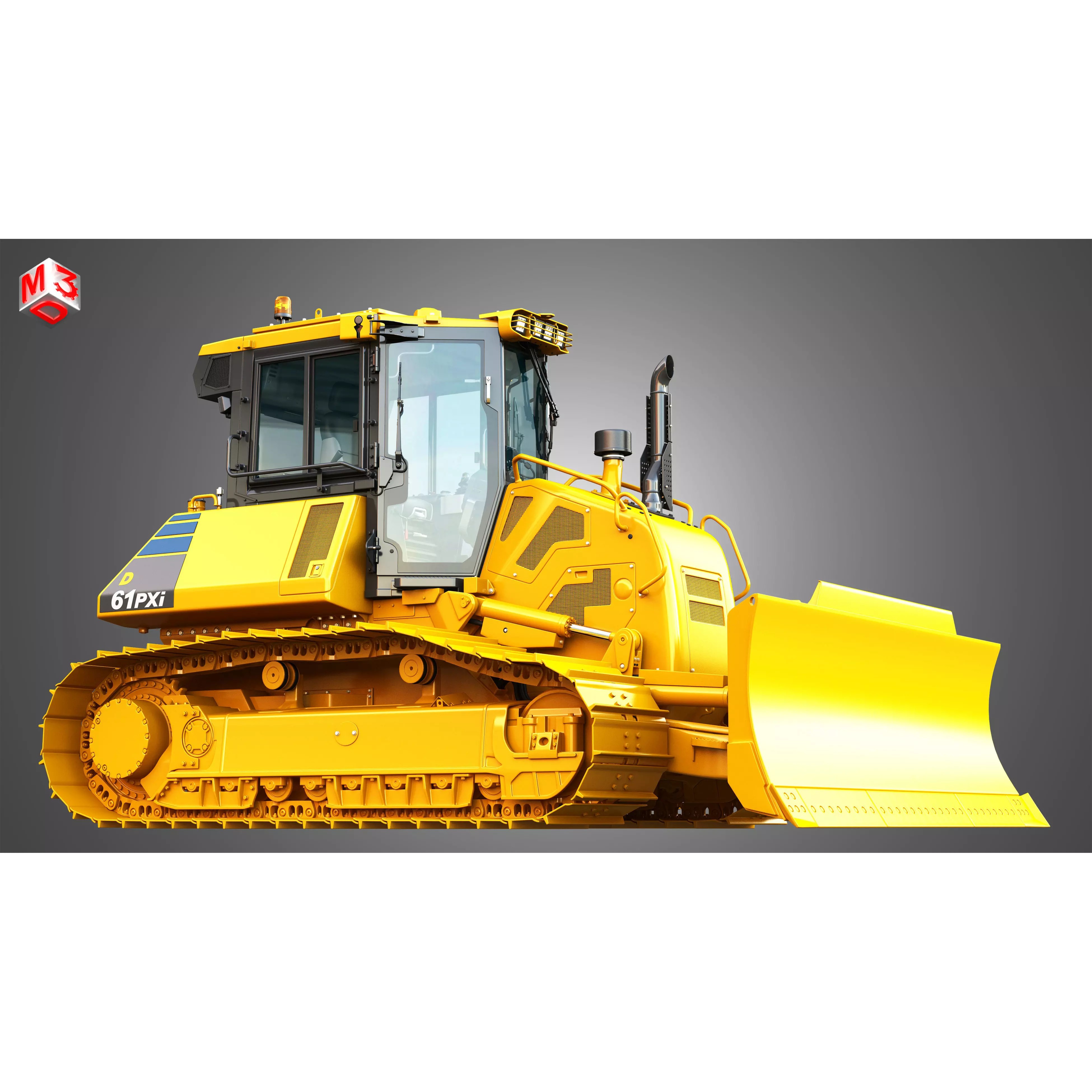 D61 PXi Crawler Dozer - High-Detail 3D Model - View 11