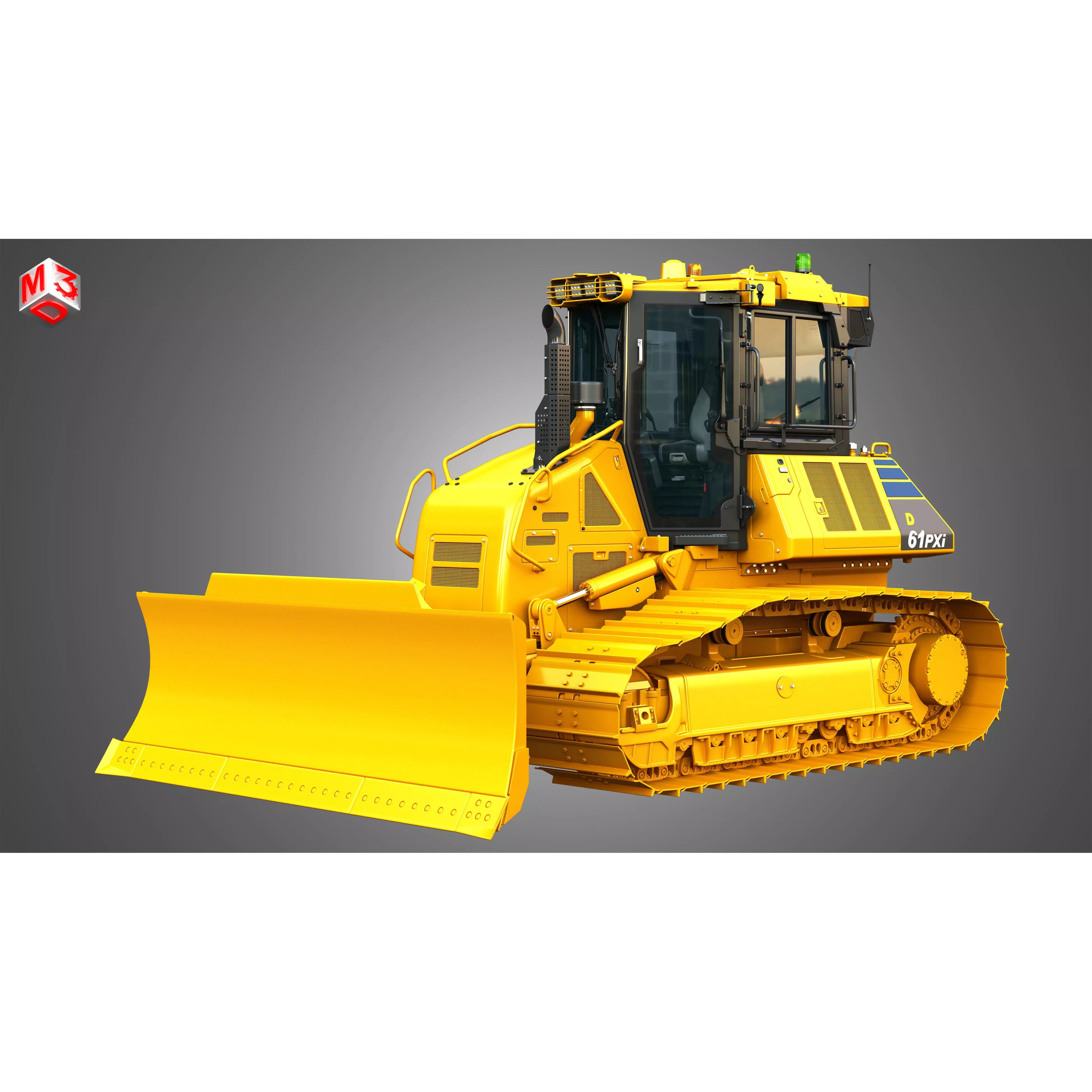 D61 PXi Crawler Dozer - High-Detail 3D Model - View 2
