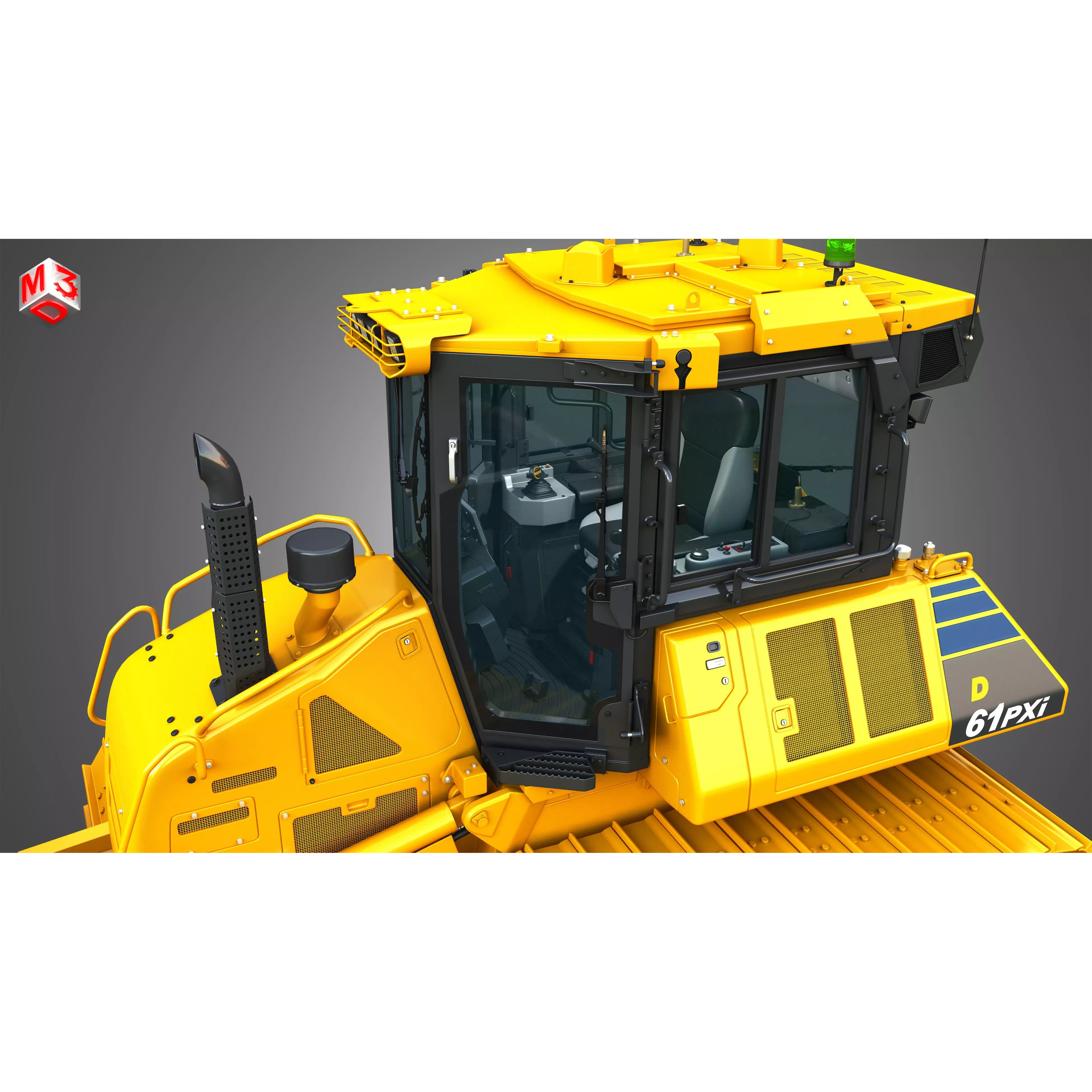 D61 PXi Crawler Dozer - High-Detail 3D Model - View 25