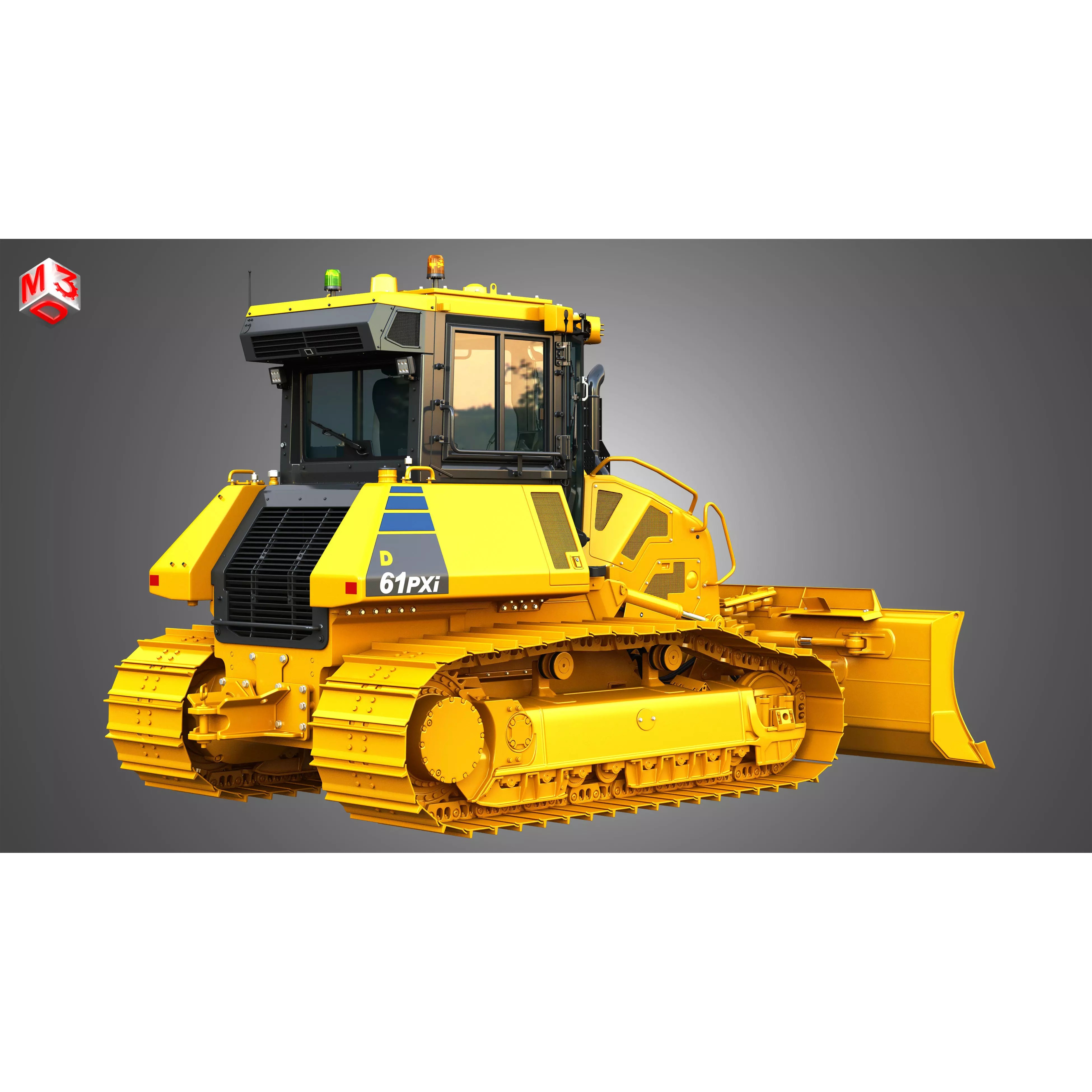 D61 PXi Crawler Dozer - High-Detail 3D Model - View 4