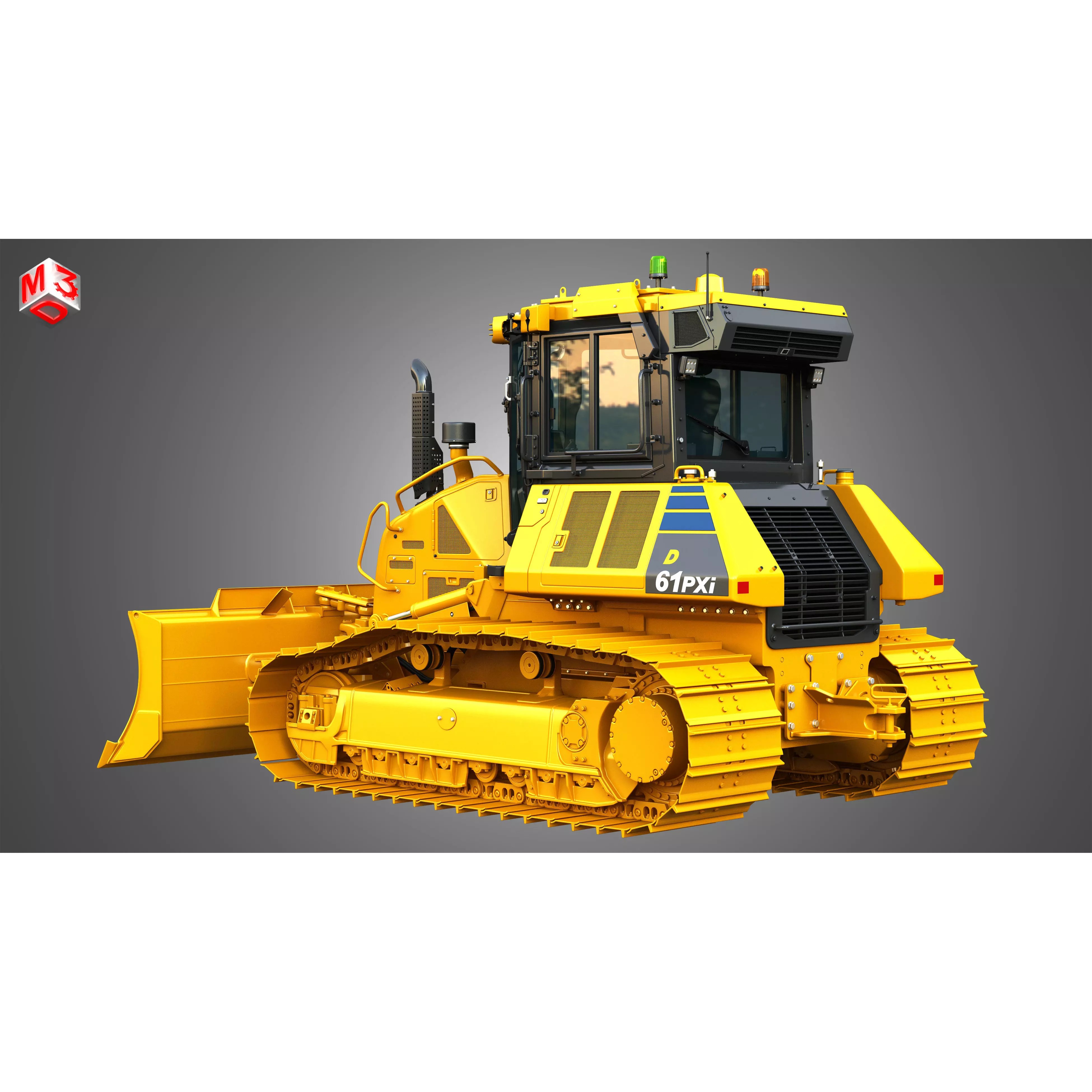 D61 PXi Crawler Dozer - High-Detail 3D Model - View 6