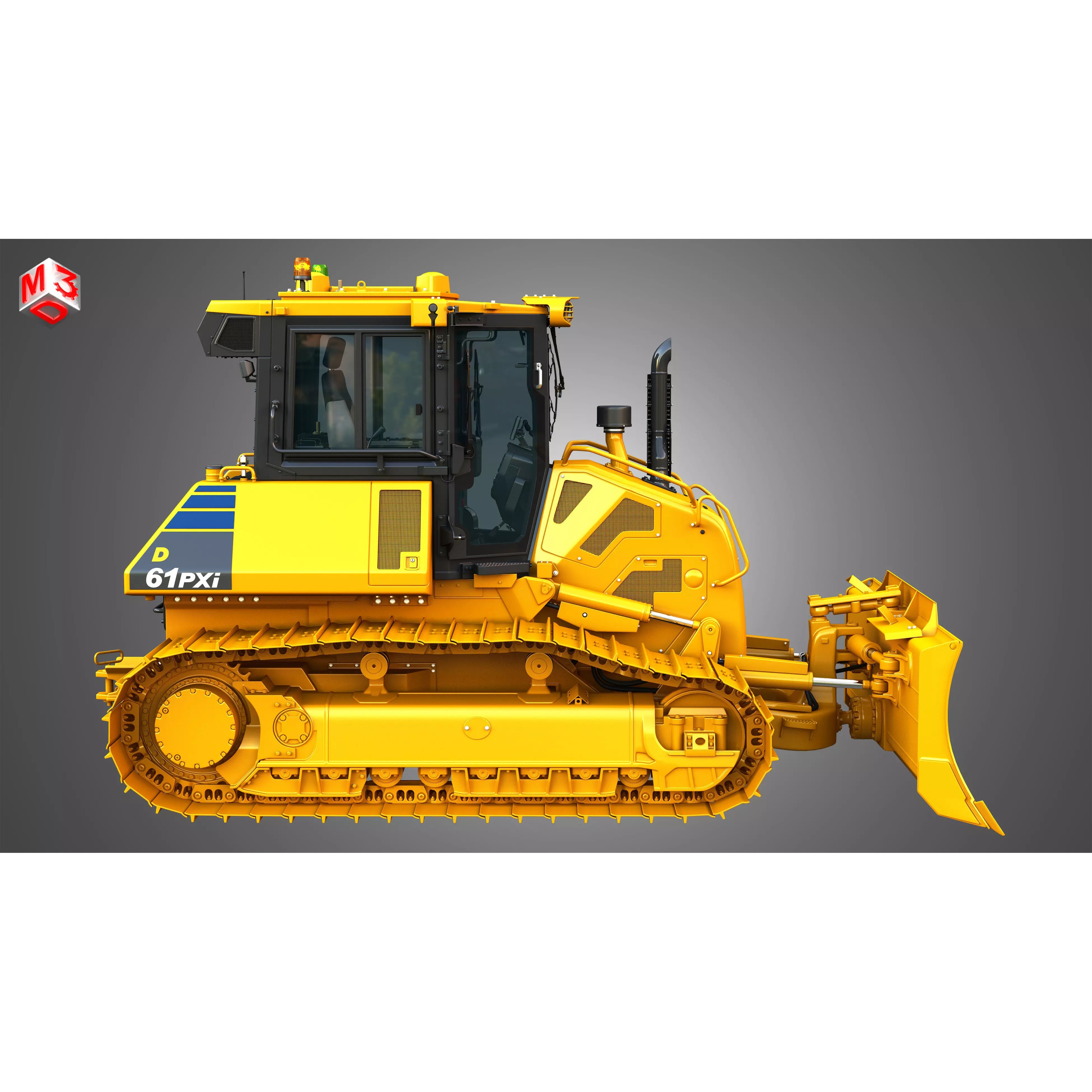D61 PXi Crawler Dozer - High-Detail 3D Model - View 8