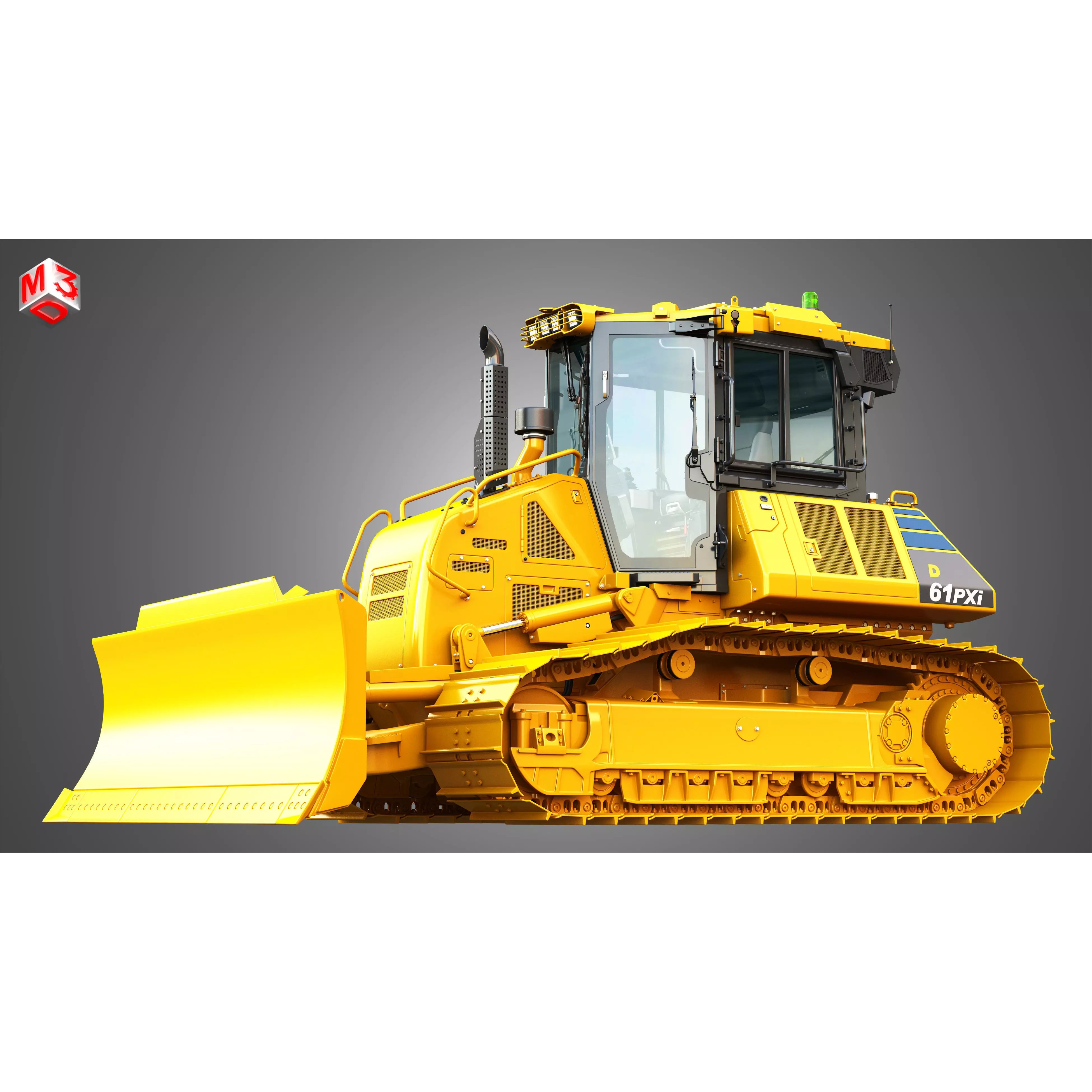 D61 PXi Crawler Dozer - High-Detail 3D Model - View 9