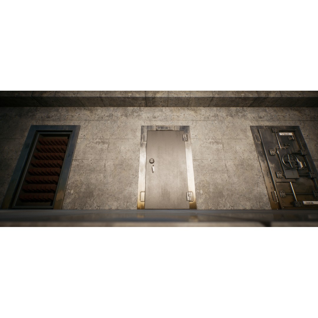 Real World Door Set 3D Model – Low Poly Animated Architectural Asset - View 10