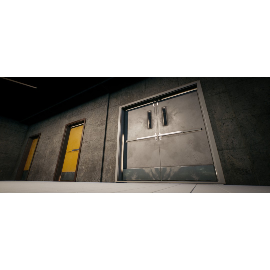 Real World Door Set 3D Model – Low Poly Animated Architectural Asset - View 15