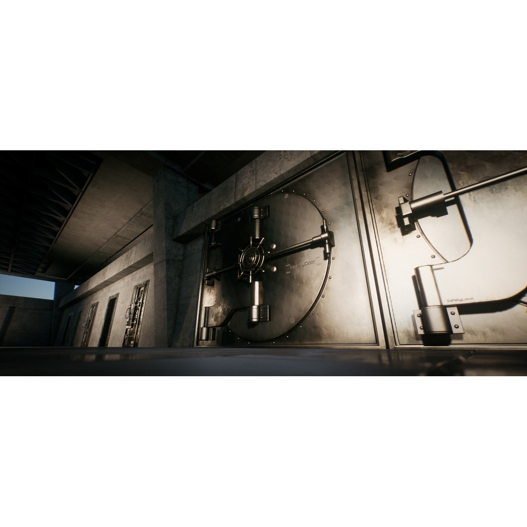 Real World Door Set 3D Model – Low Poly Animated Architectural Asset - View 5