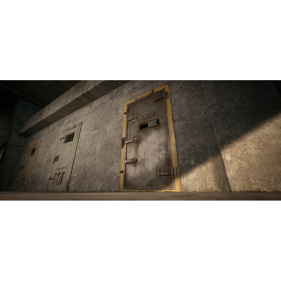 Real World Door Set 3D Model – Low Poly Animated Architectural Asset - View 8