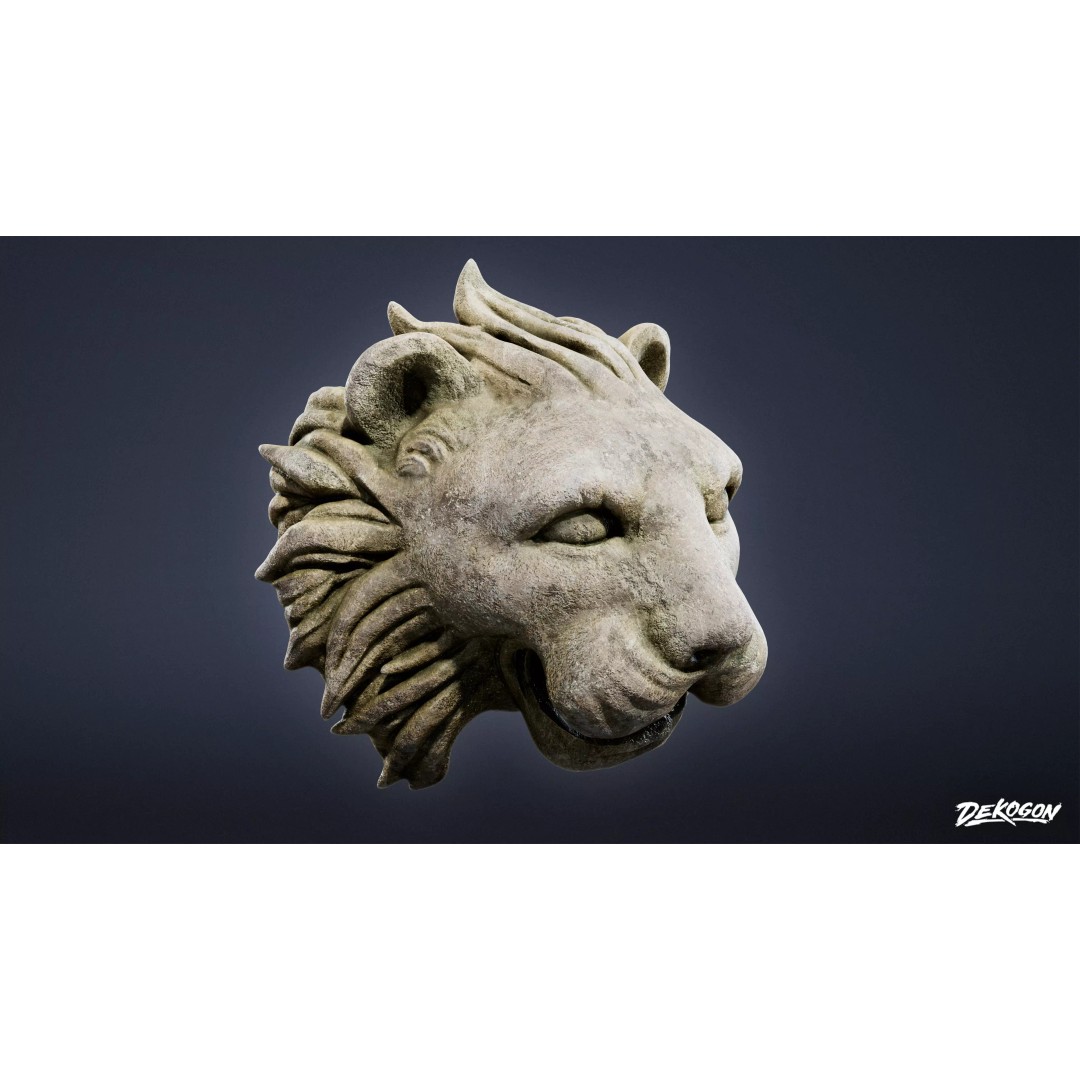 Ancient Ruins 3D Model – Low Poly Artifact with PBR Textures, FBX - View 2