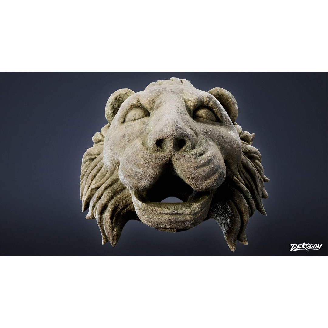 Ancient Ruins 3D Model – Low Poly Artifact with PBR Textures, FBX - View 7