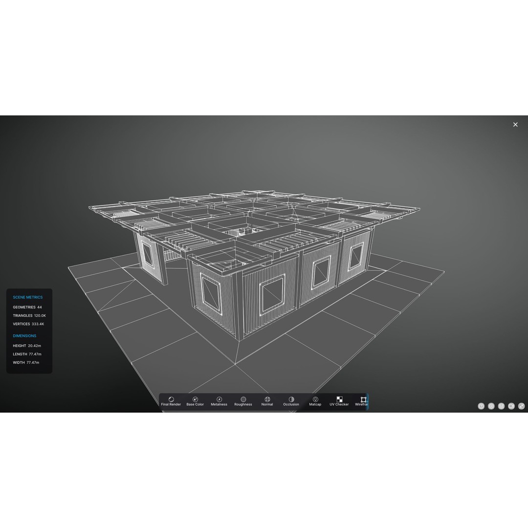 Japanese Image Gallery 3D Model – Low Poly VR Asset, Blender, FBX, GLB - View 10