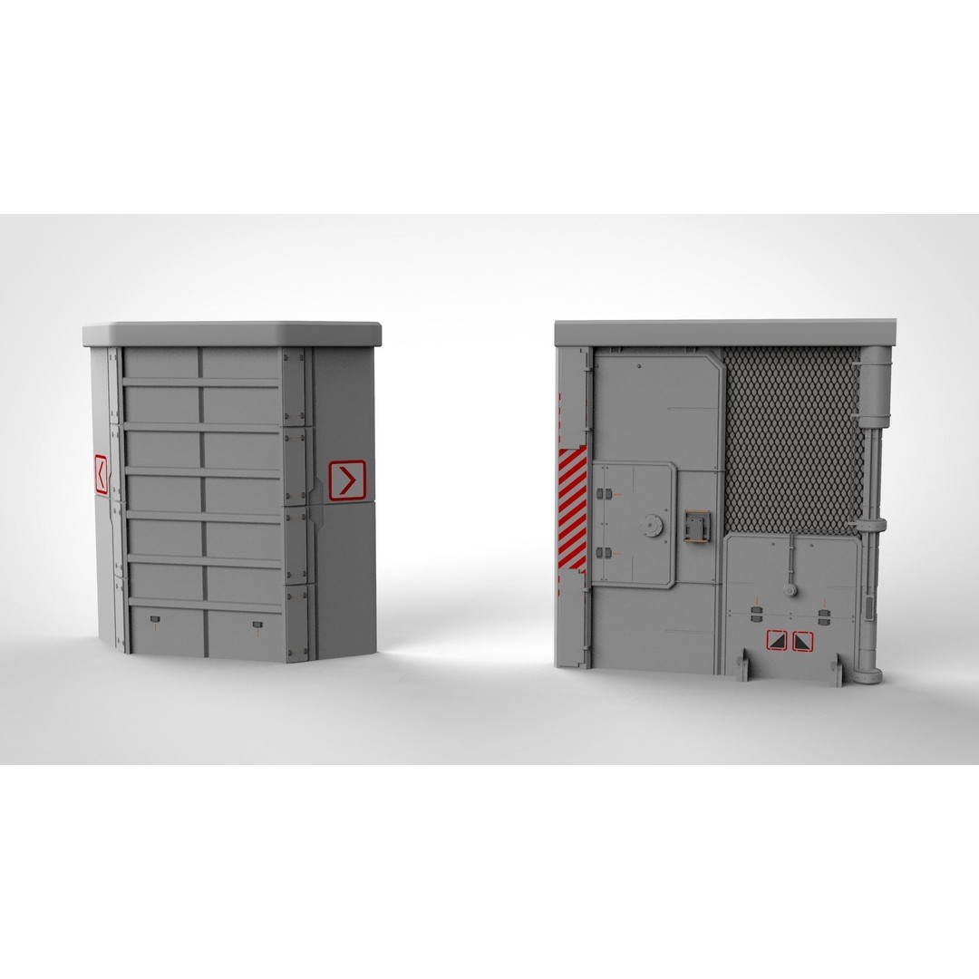 Sci-Fi Architecture 3D Model – Complex Kitbash Elements, FBX - View 10
