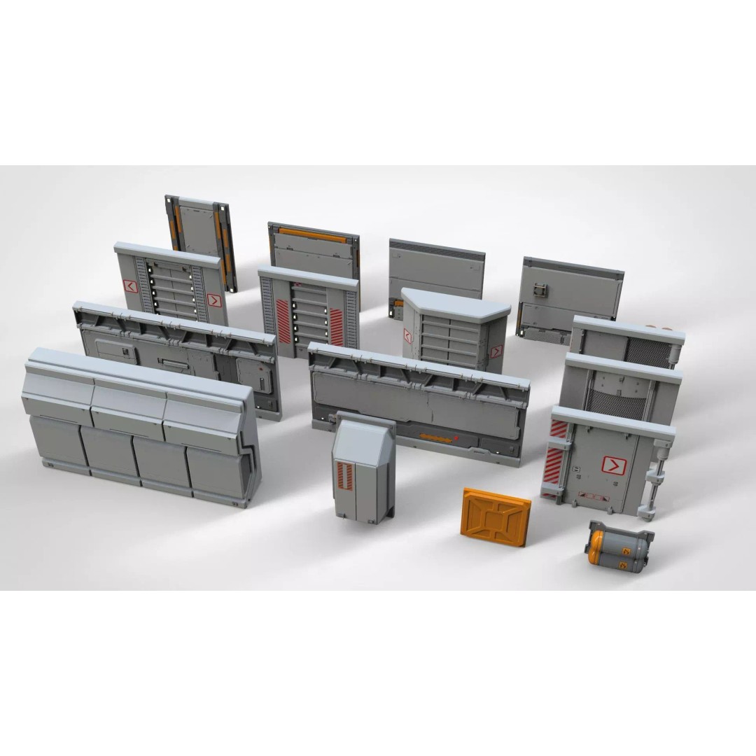 Sci-Fi Architecture 3D Model – Complex Kitbash Elements, FBX - View 2
