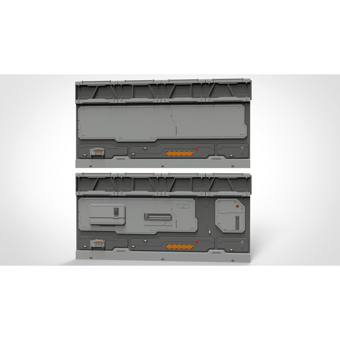 Sci-Fi Architecture 3D Model – Complex Kitbash Elements, FBX - View 5