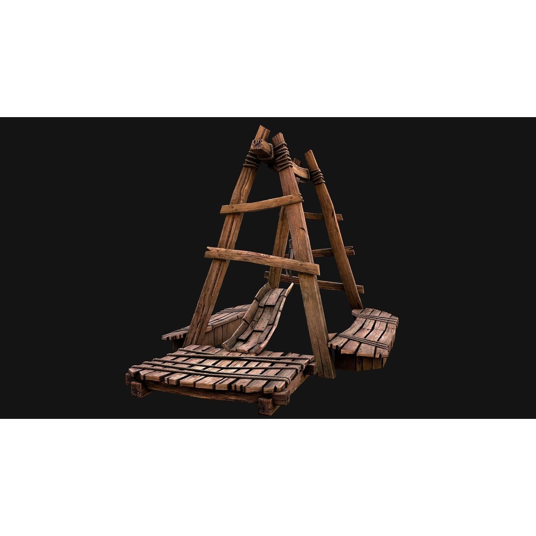 Quarry Crane 3D Model – Low Poly Game Ready Asset, FBX - View 10