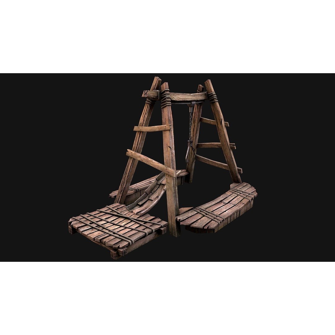 Quarry Crane 3D Model – Low Poly Game Ready Asset, FBX - View 11