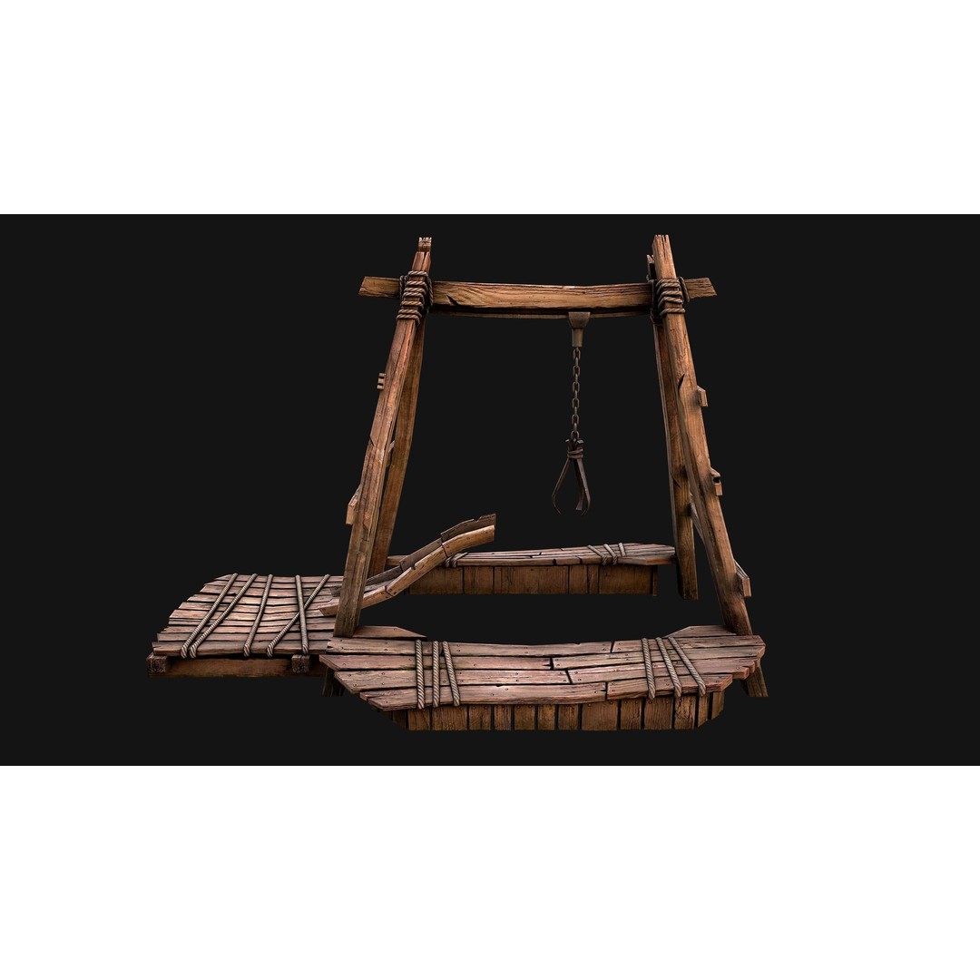 Quarry Crane 3D Model – Low Poly Game Ready Asset, FBX - View 13