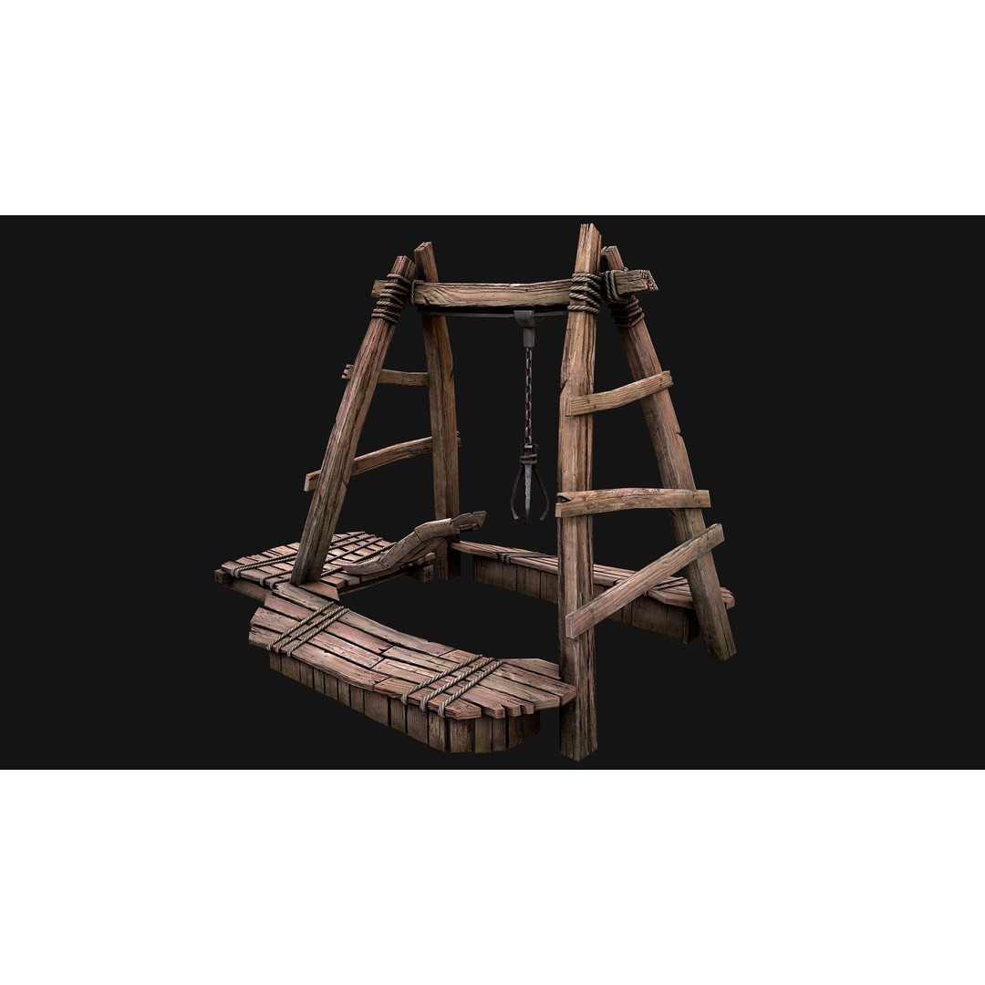 Quarry Crane 3D Model – Low Poly Game Ready Asset, FBX - View 15