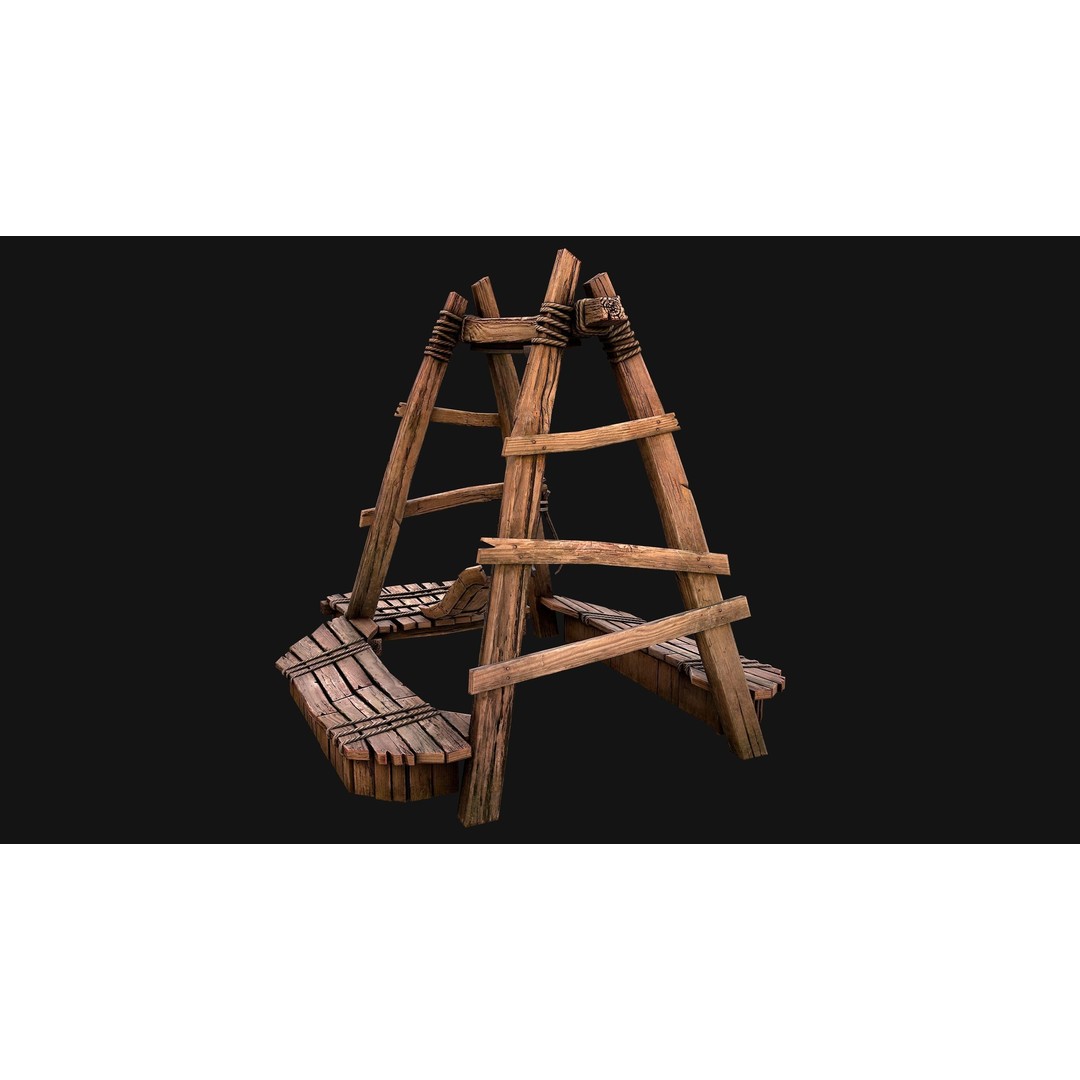 Quarry Crane 3D Model – Low Poly Game Ready Asset, FBX - View 16